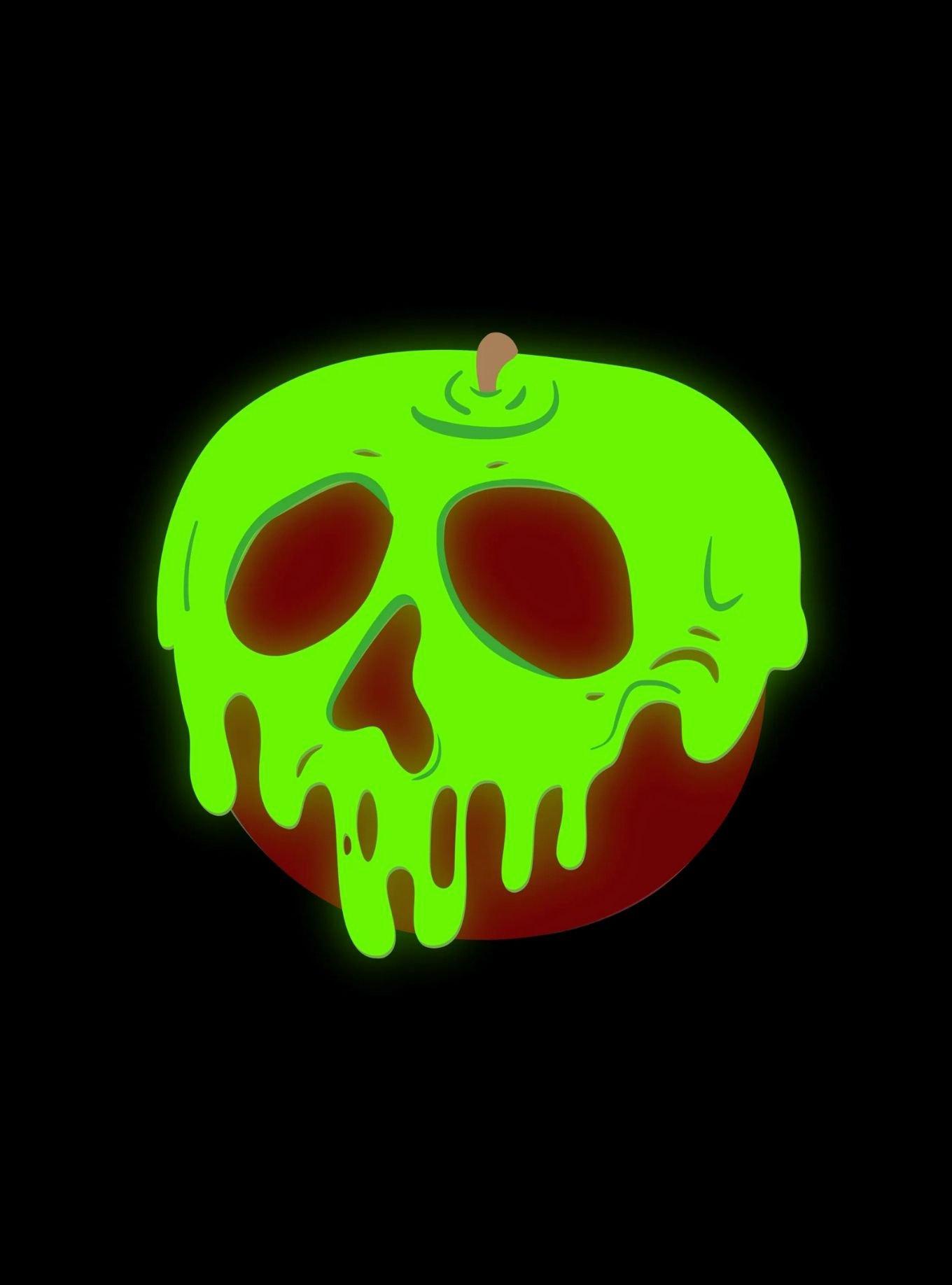 Disney Snow White Evil Queen Poison Apple Glow in the Dark LED Compact Mirror, , hi-res