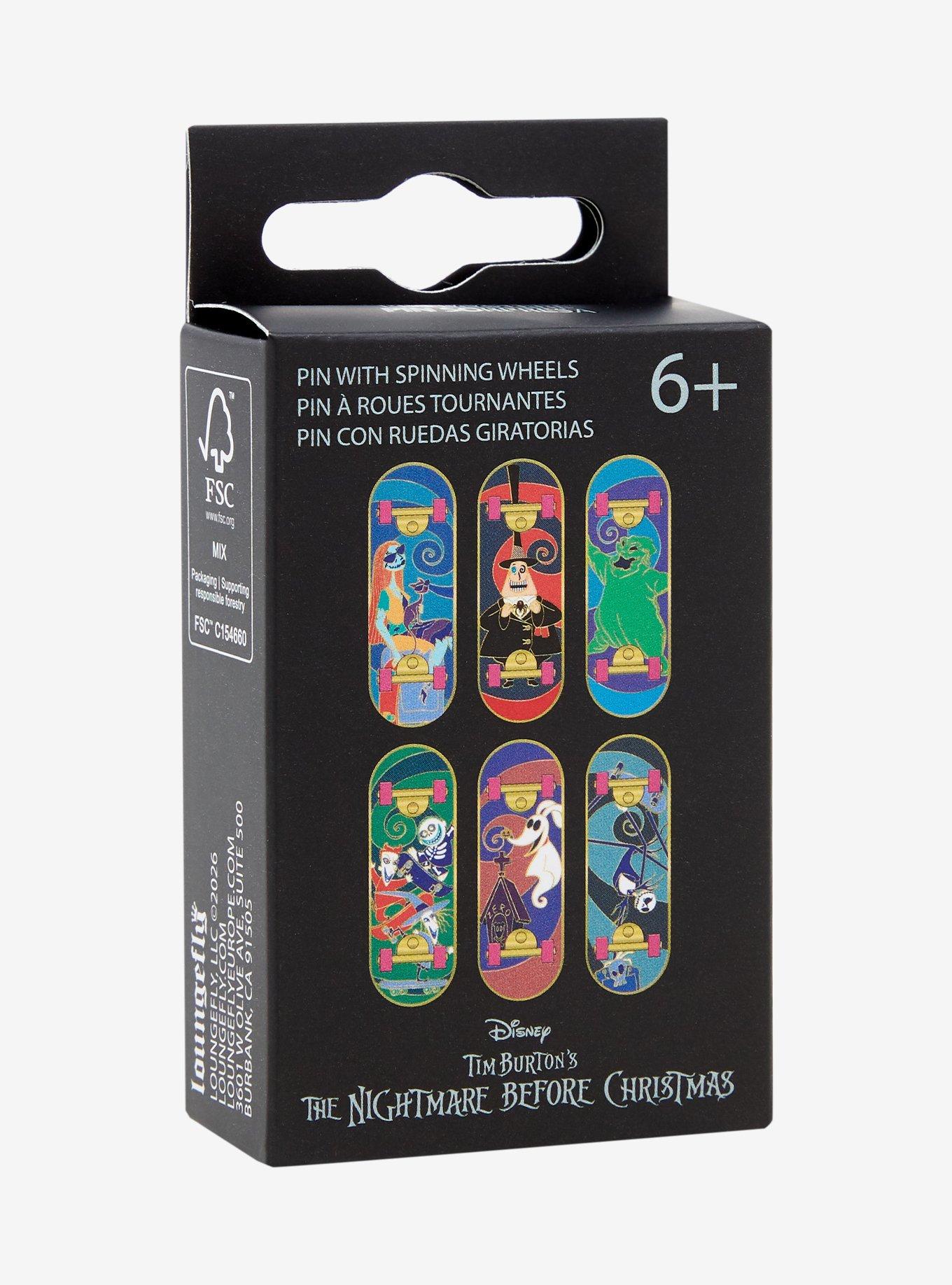 Loungefly The Nightmare Before Christmas Skateboard Blind Box Enamel Pin, , alternate