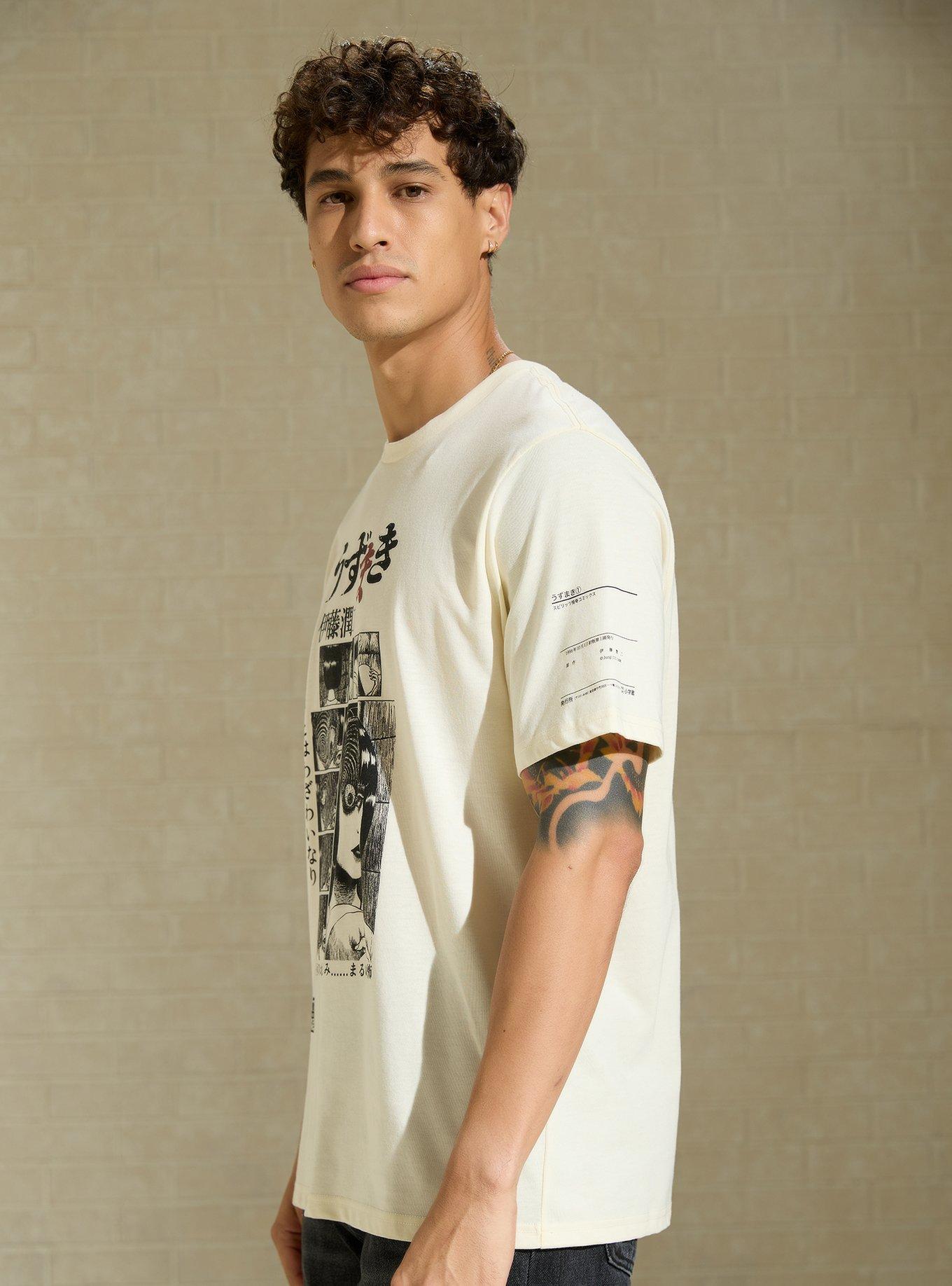 Uzumaki Manga Panels Graphic T-Shirt &mdash; BoxLunch Exclusive, CREAM, alternate - view 3