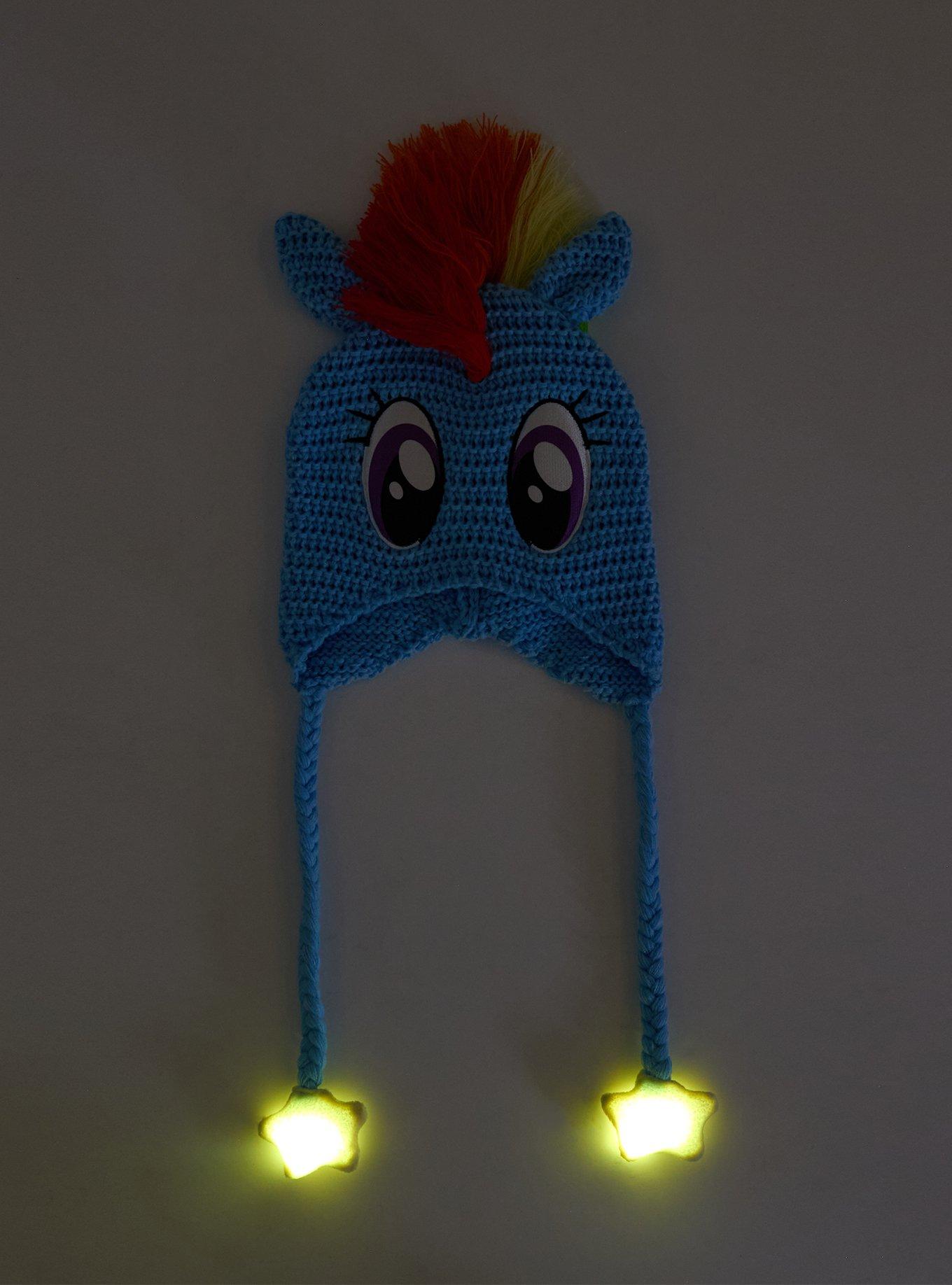 My Little Pony Rainbow Dash Light-Up Tassel Beanie, , alternate