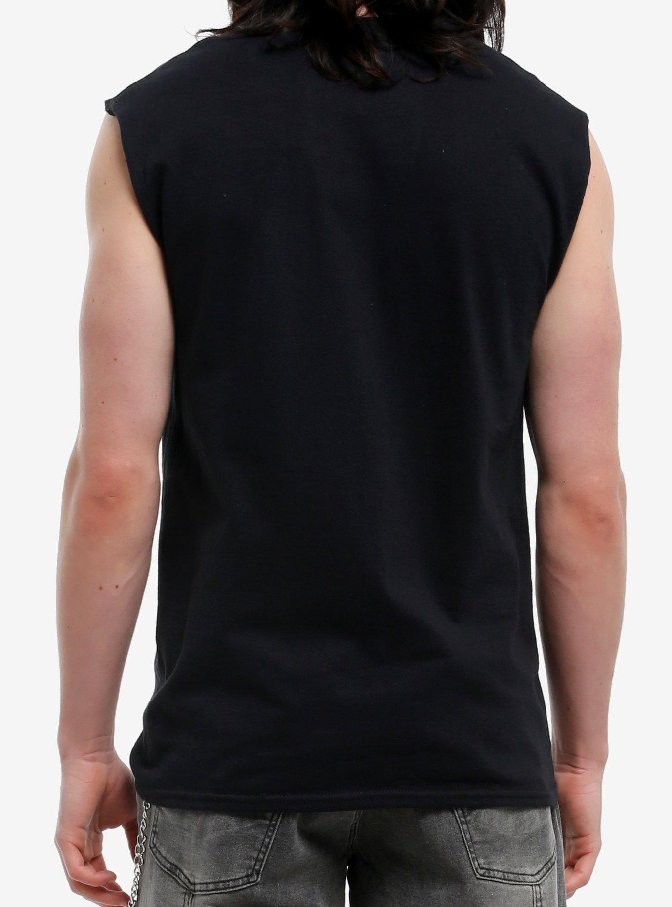 Fallout Brotherhood Knight Portrait Muscle Tank Top, BLACK, alternate