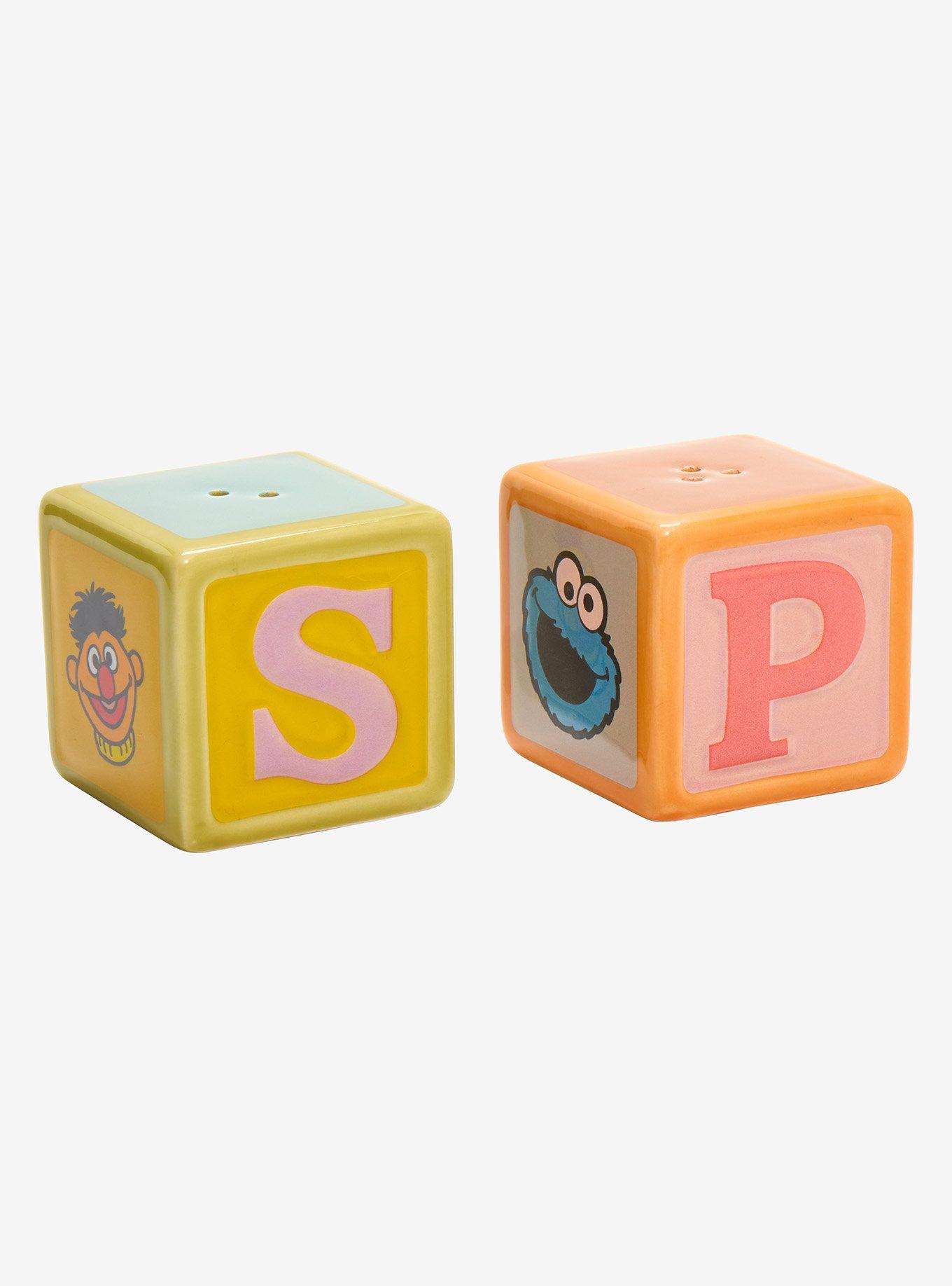 Sesame Street Letter Blocks Figural Salt and Pepper Shaker Set - BoxLunch Exclusive, , hi-res