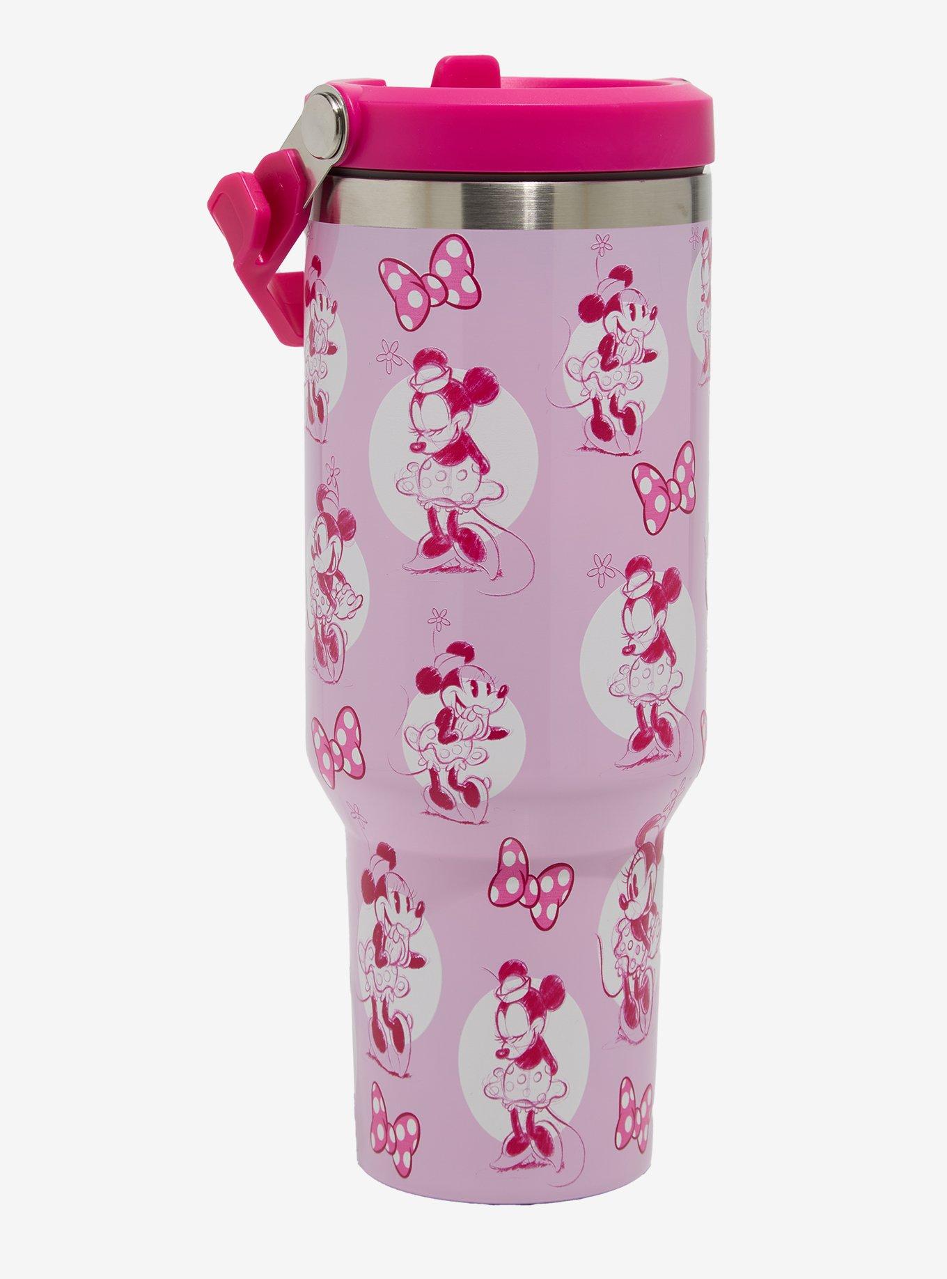 Disney Minnie Mouse Bows Pink Travel Straw Tumbler, , hi-res