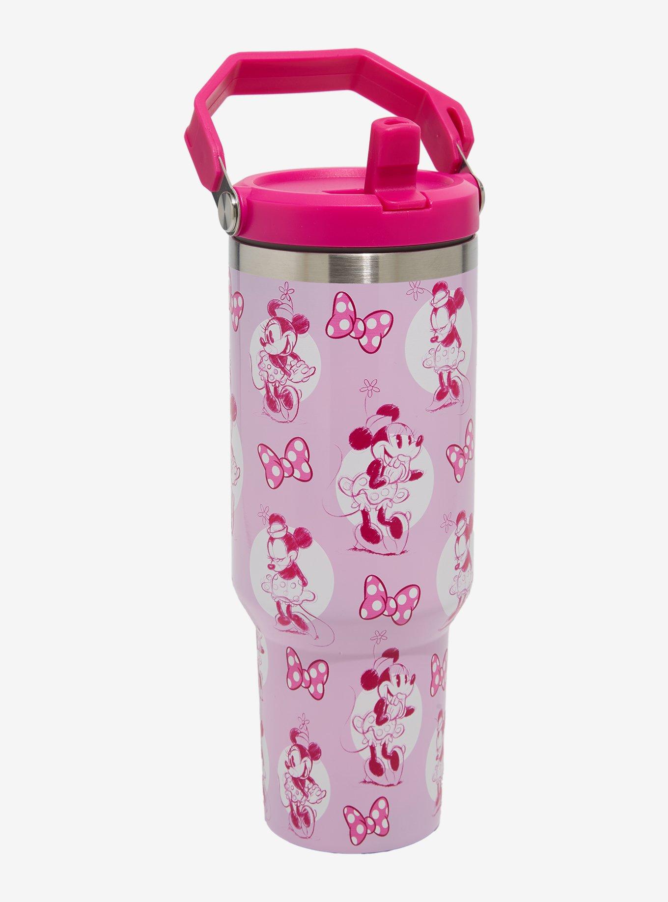 Disney Minnie Mouse Bows Pink Travel Straw Tumbler, , alternate