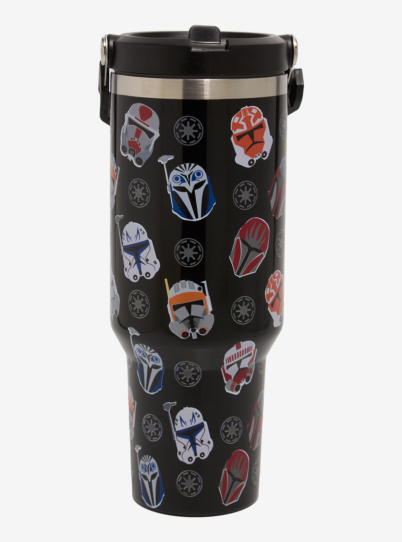 Star Wars Helmets Allover Print Travel Straw Tumbler, , hi-res