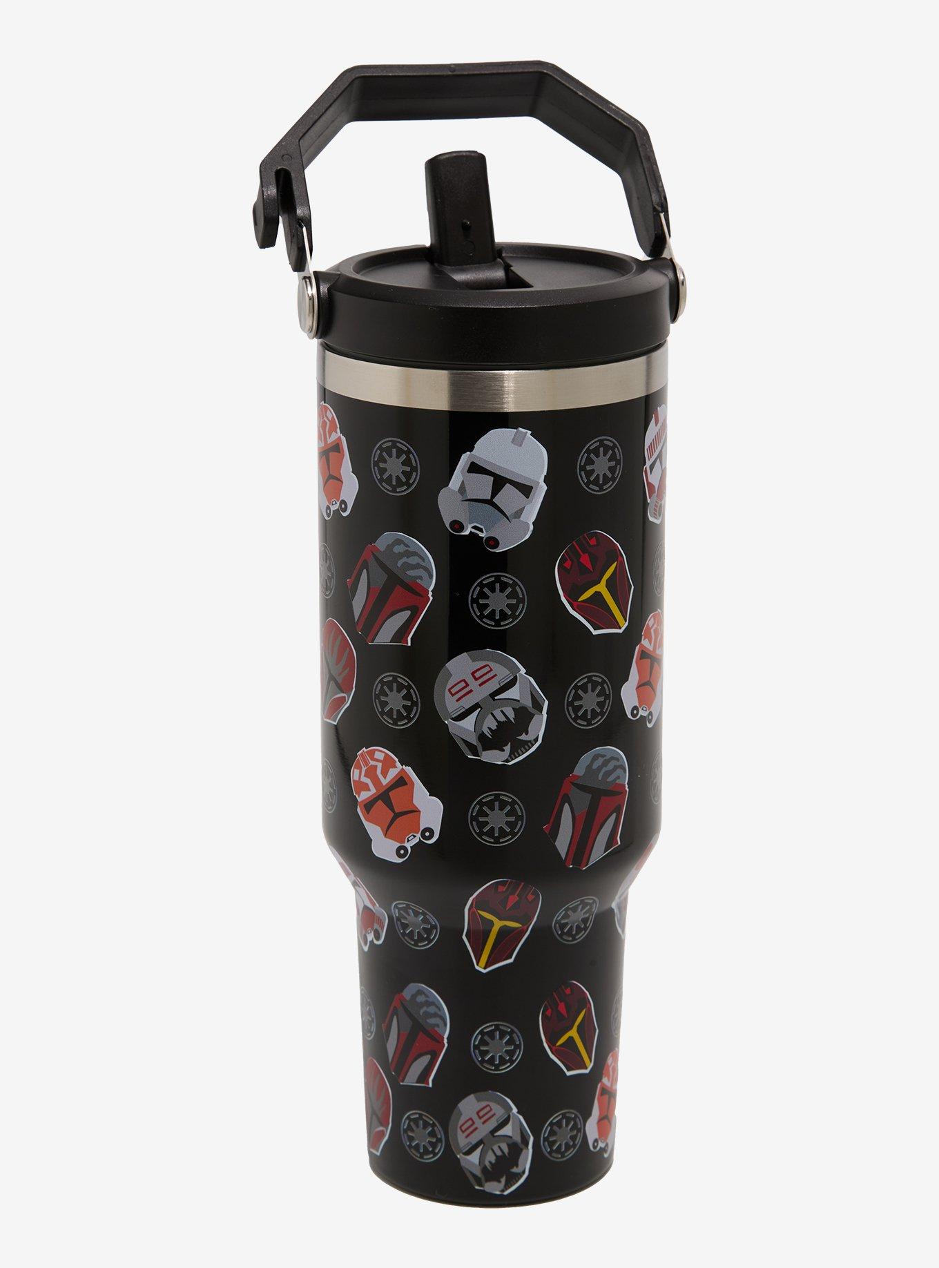 Star Wars Helmets Allover Print Travel Straw Tumbler, , alternate
