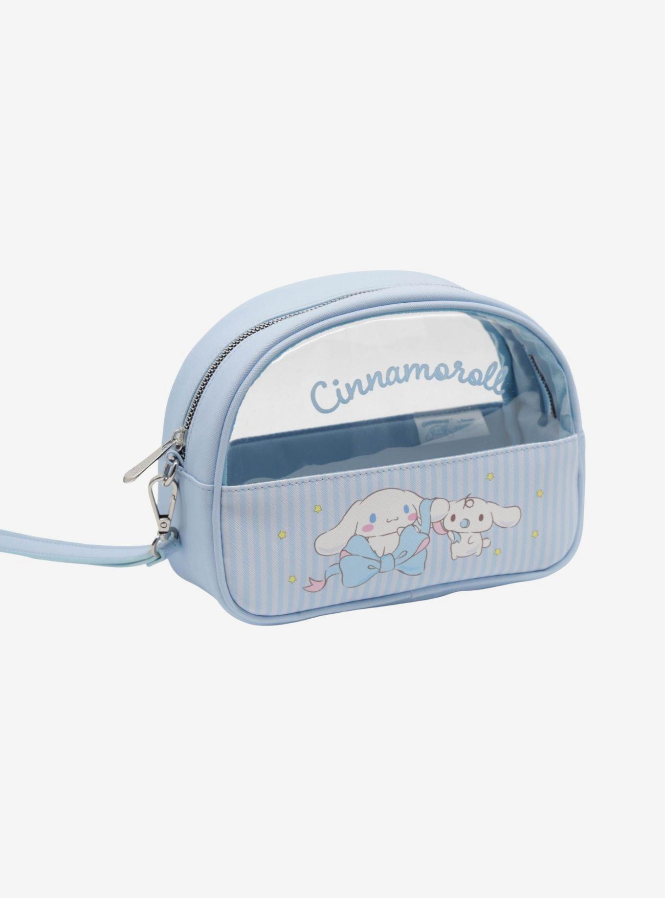 Sanrio Cinnamoroll "Lovely Ribbon" Half Moon Clear Cosmetic Case, , hi-res