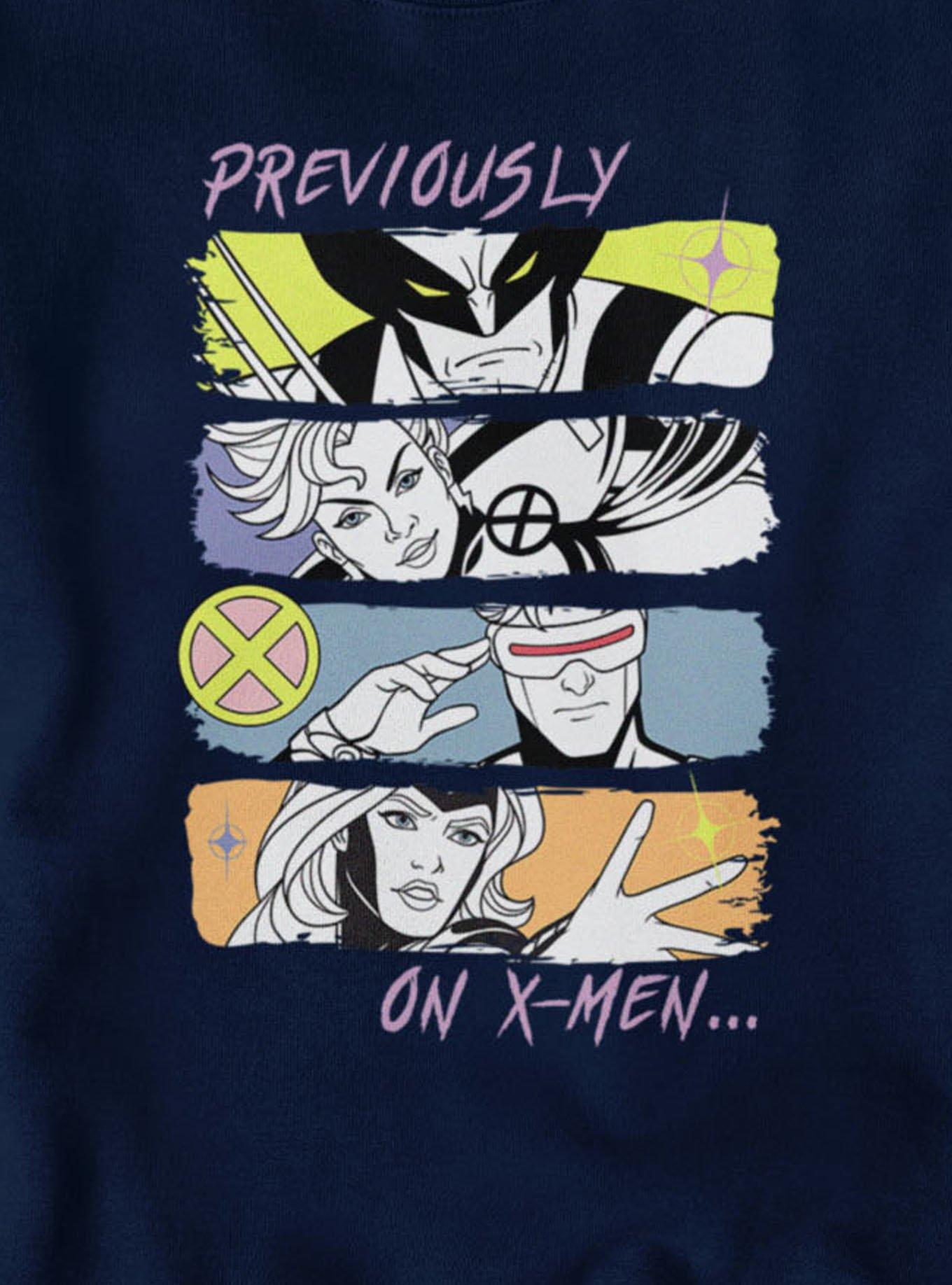 Marvel X-Men '97 Previously On X-Men Sweatshirt Hot Topic Exclusive, , hi-res