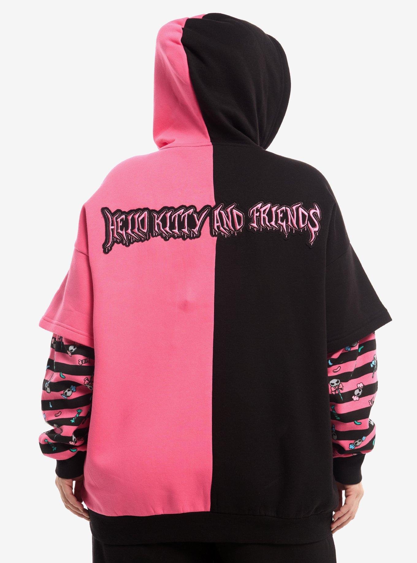 Hello Kitty And Friends Halloween Split Twofer Girls Oversized Hoodie Plus Size, , hi-res