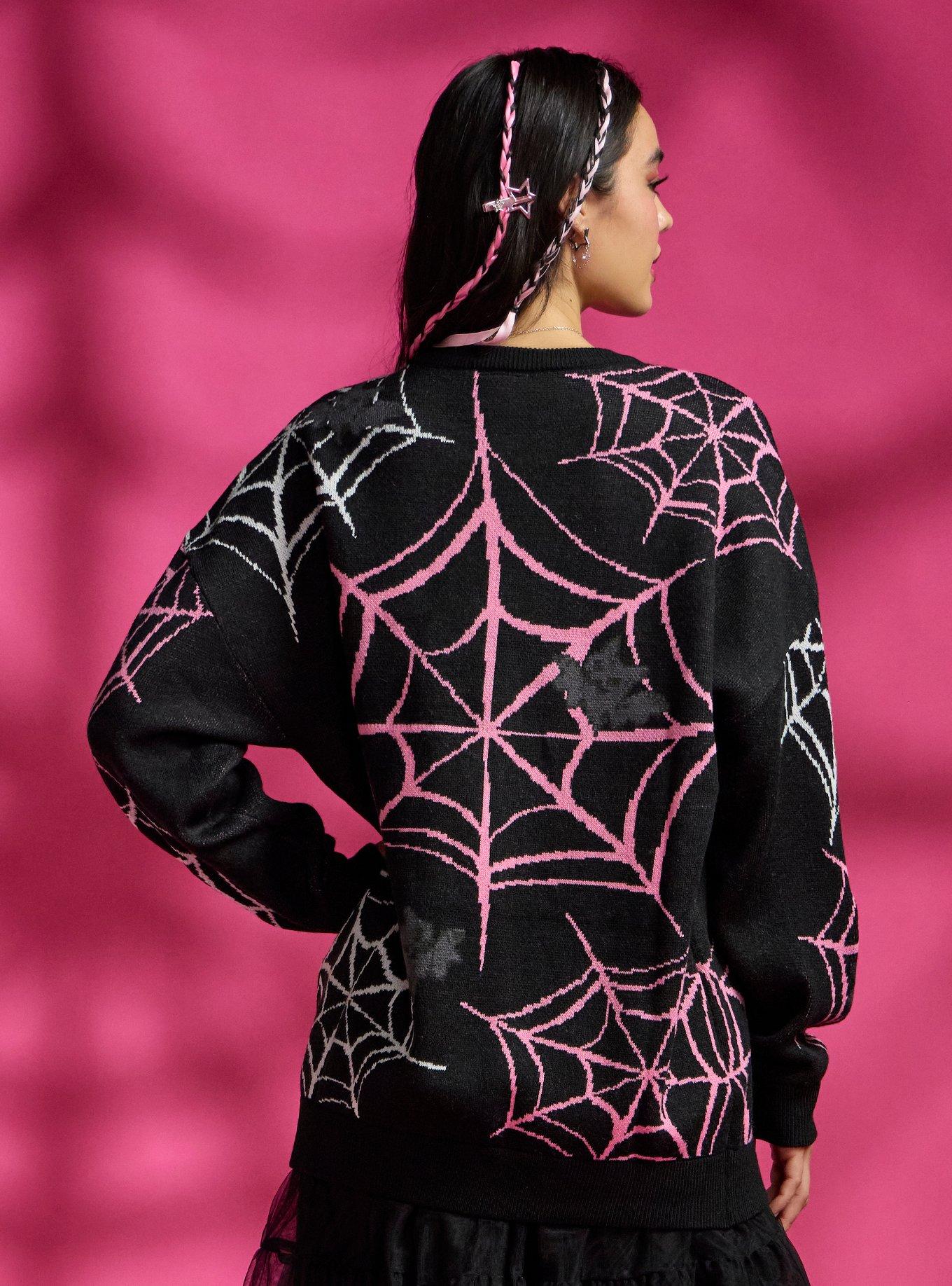 Hello Kitty Skeleton Reaper Girls Sweater, HOT PINK, alternate - view 3