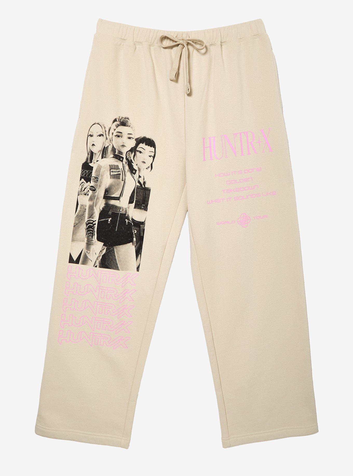 KPop Demon Hunters HUNTR/X Tonal Portrait Wide Leg Sweatpants - BoxLunch Exclusive, , hi-res