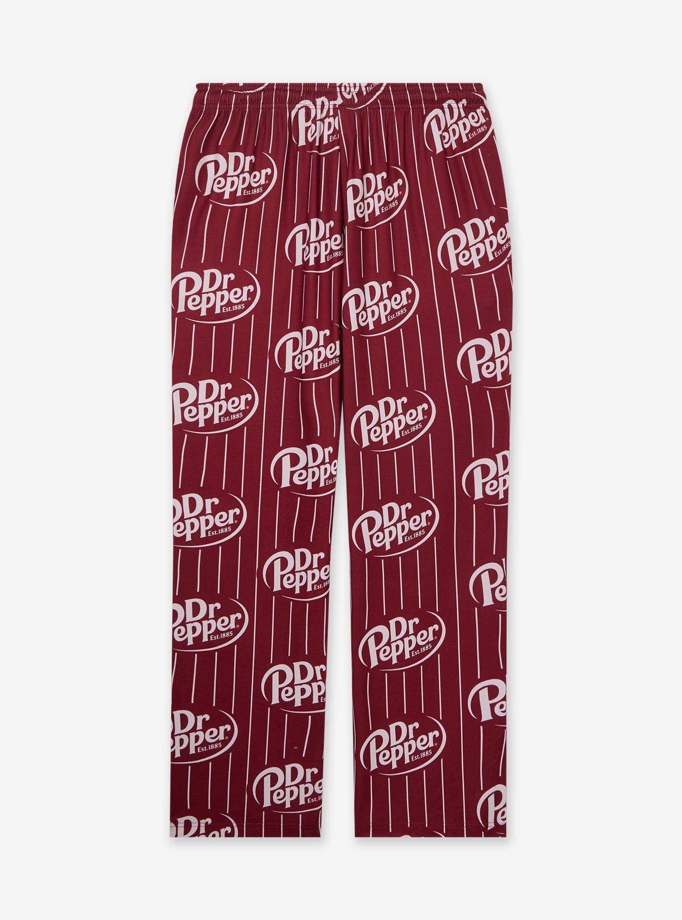 Dr. Pepper Logo Allover Print Striped Sleep Pants, , hi-res