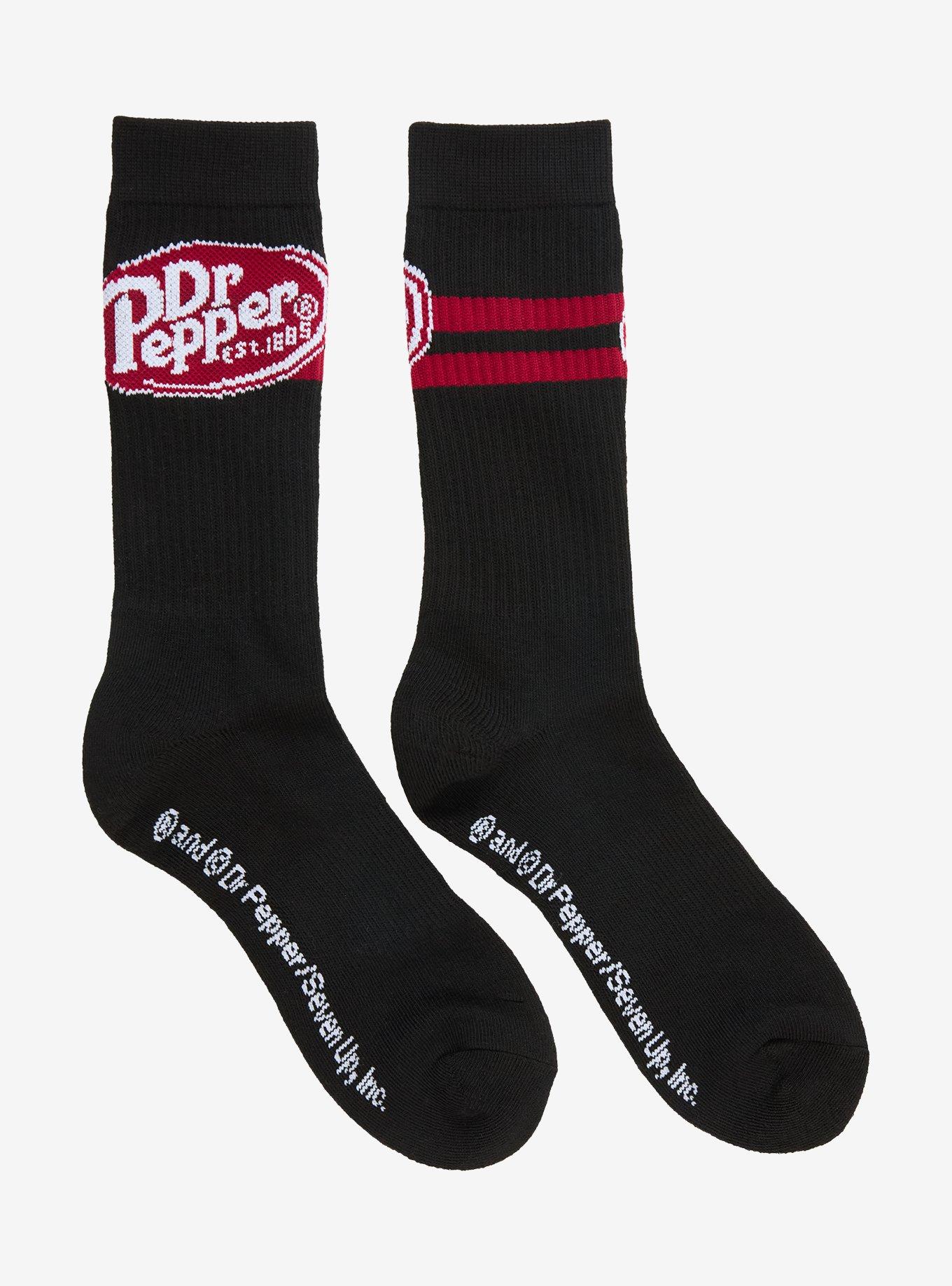 Dr. Pepper Logo Crew Socks &mdash; BoxLunch Exclusive, , hi-res