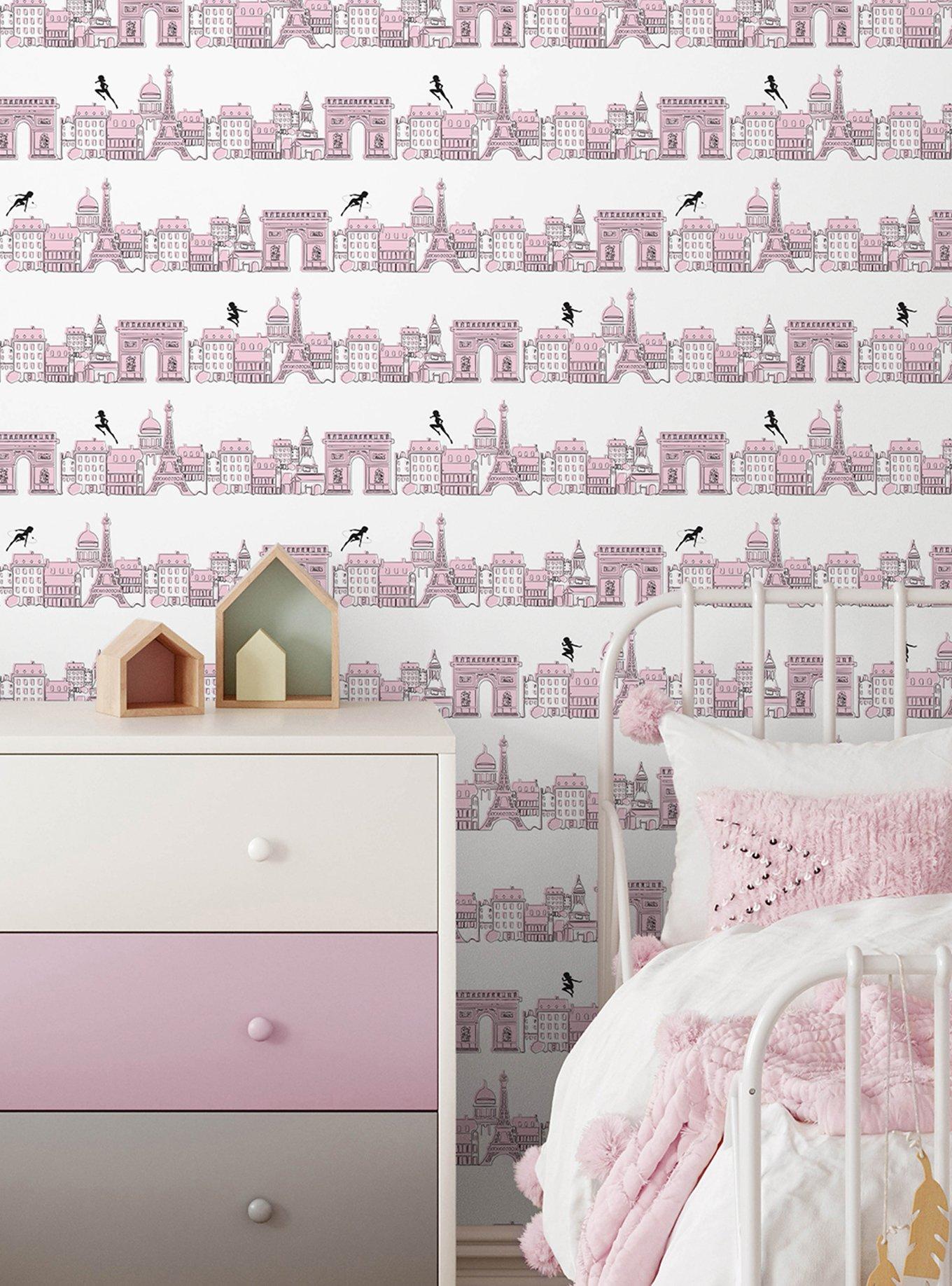 Miraculous: Tales of Ladybug & Cat Noir Charming Paris Pink Wallpaper, , hi-res