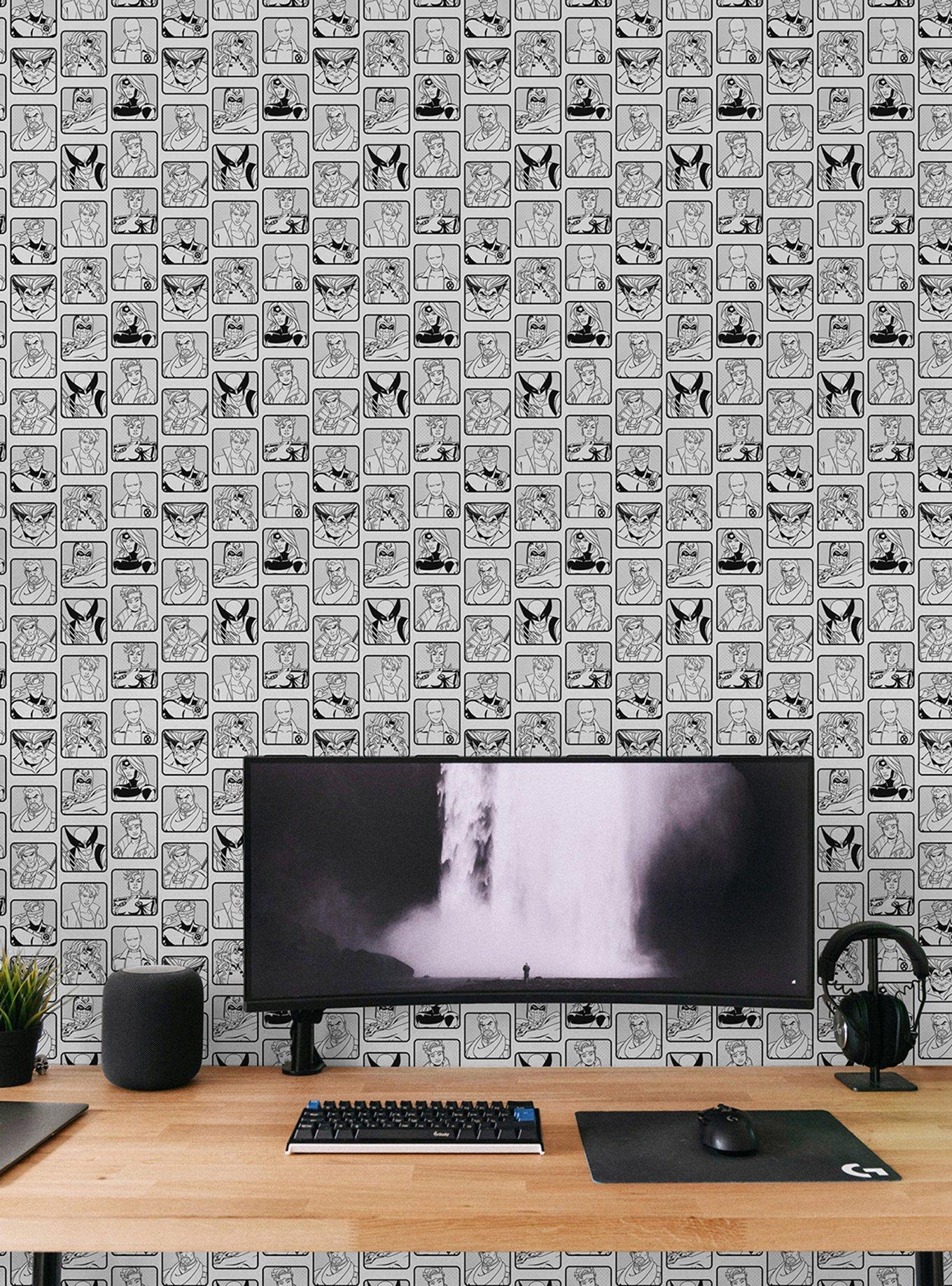 Marvel X-Men '97 Comic Cast Black and White Wallpaper, , hi-res