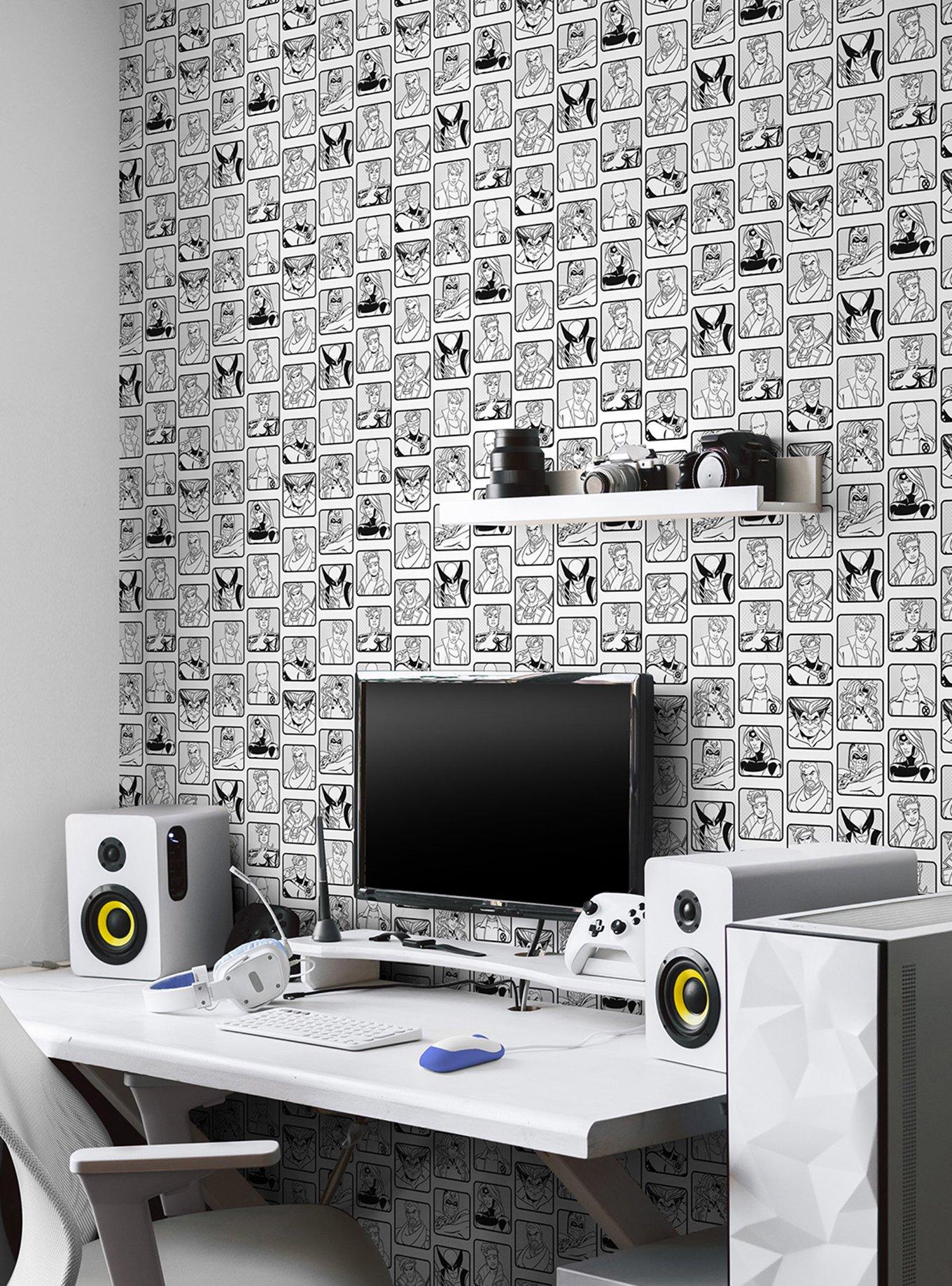 Marvel X-Men '97 Comic Cast Black and White Wallpaper, , alternate