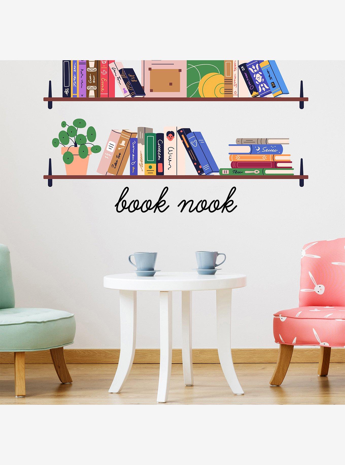 Book Nook Shelf Multicolor Wall Decals, , hi-res