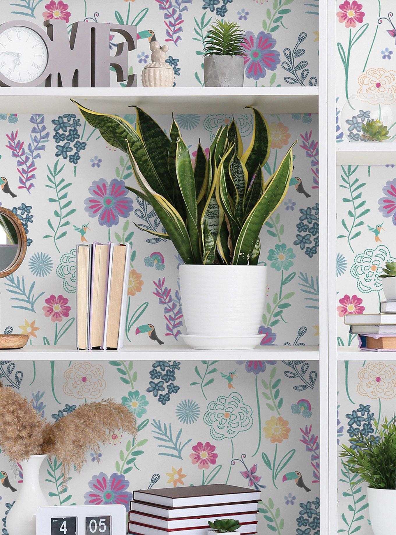 Disney Encanto White Embroidery Floral Wallpaper, , alternate