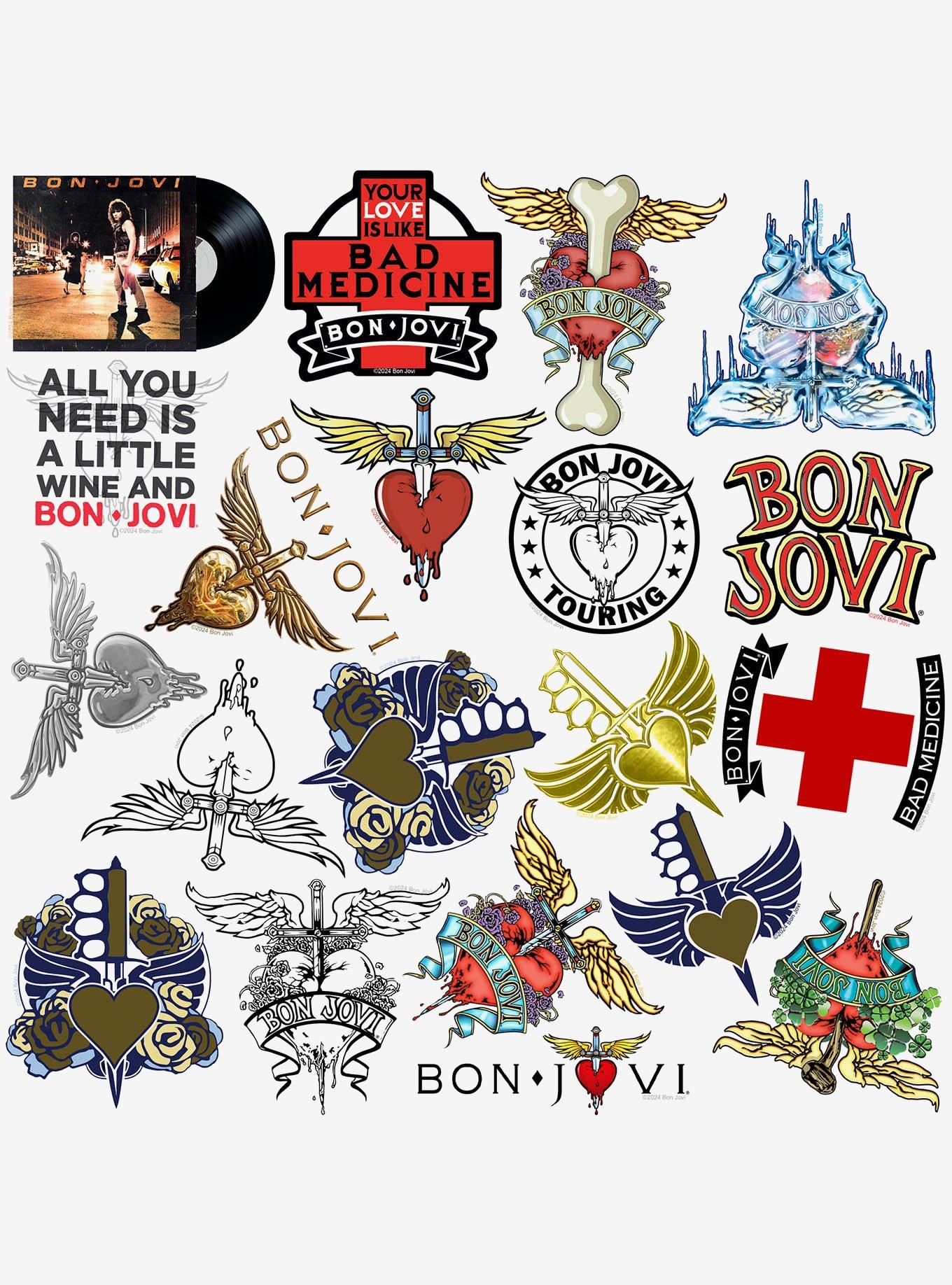 Bon Jovi Miscellaneous 100ct Sticker Pack, , alternate