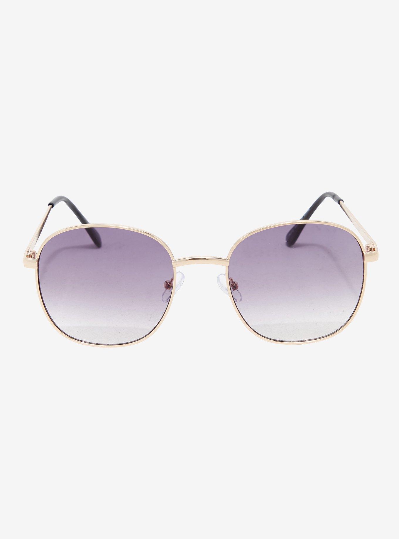 Purple Round Sunglasses, , alternate