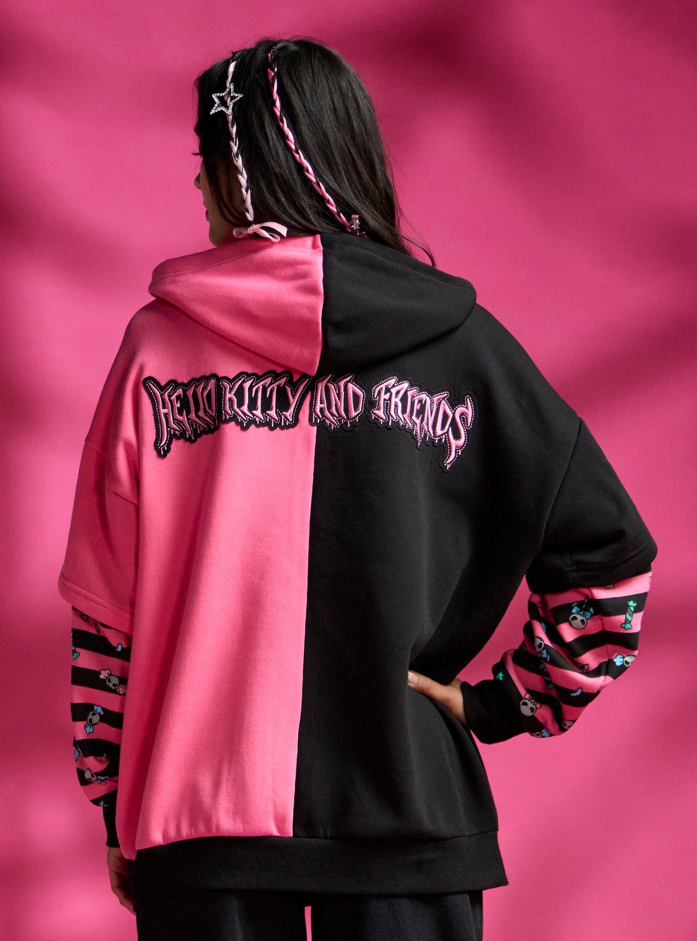 Hello Kitty And Friends Halloween Split Twofer Oversized Hoodie, , hi-res