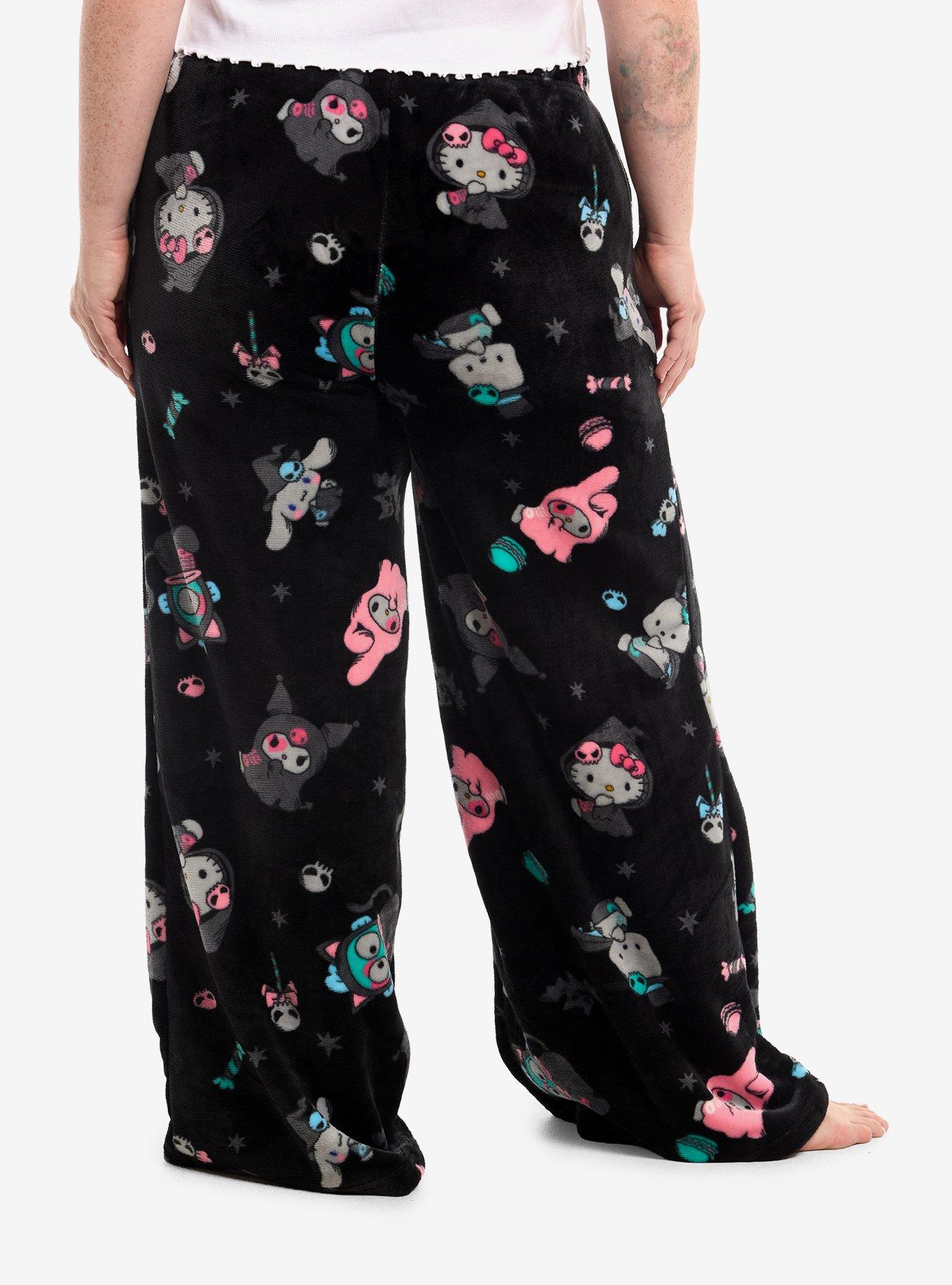 Hello Kitty And Friends Halloween Costumes Fuzzy Pajama Pants Plus Size, , hi-res