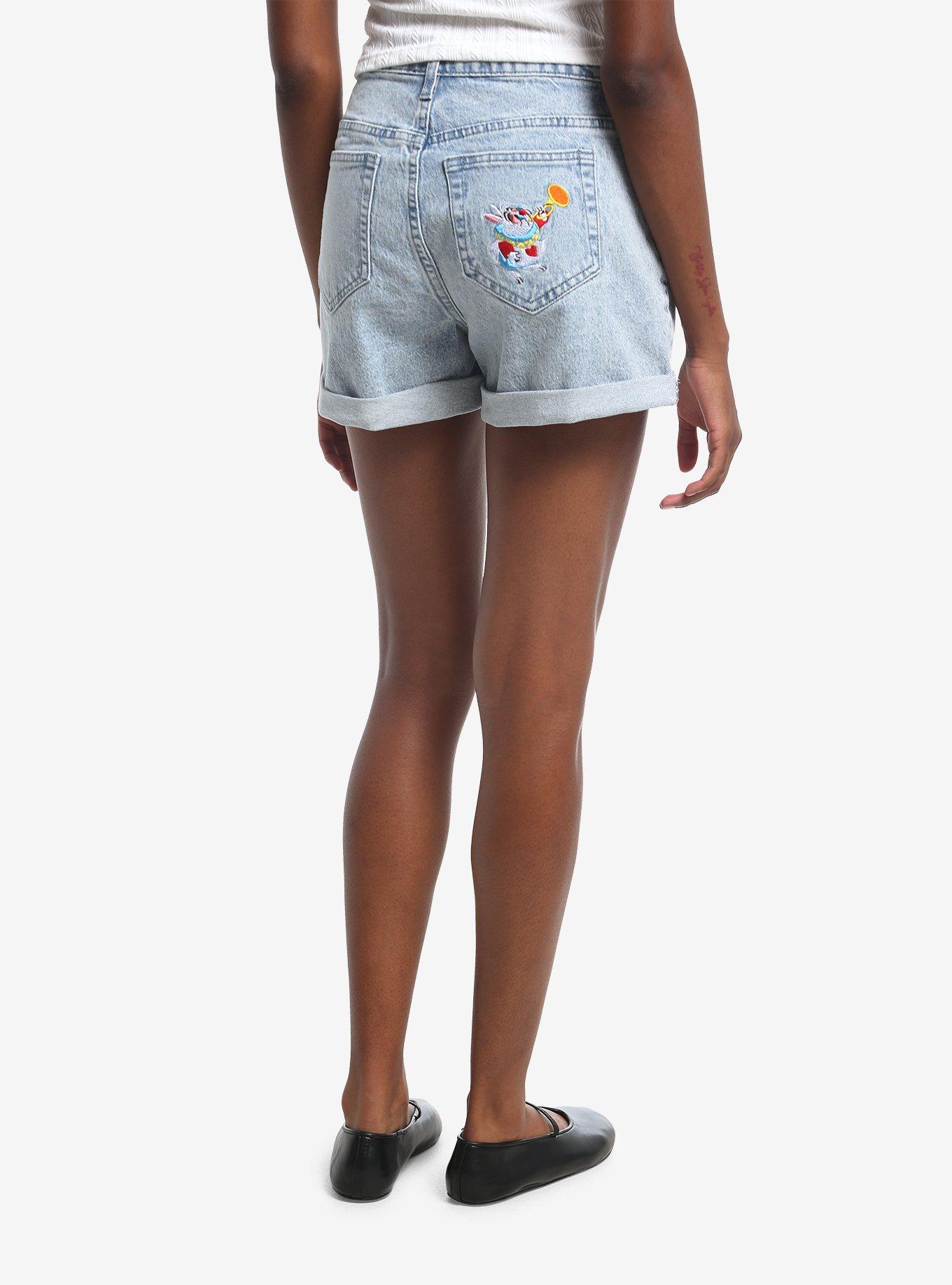 Her Universe Disney Alice In Wonderland Embroidered Mom Shorts, , hi-res