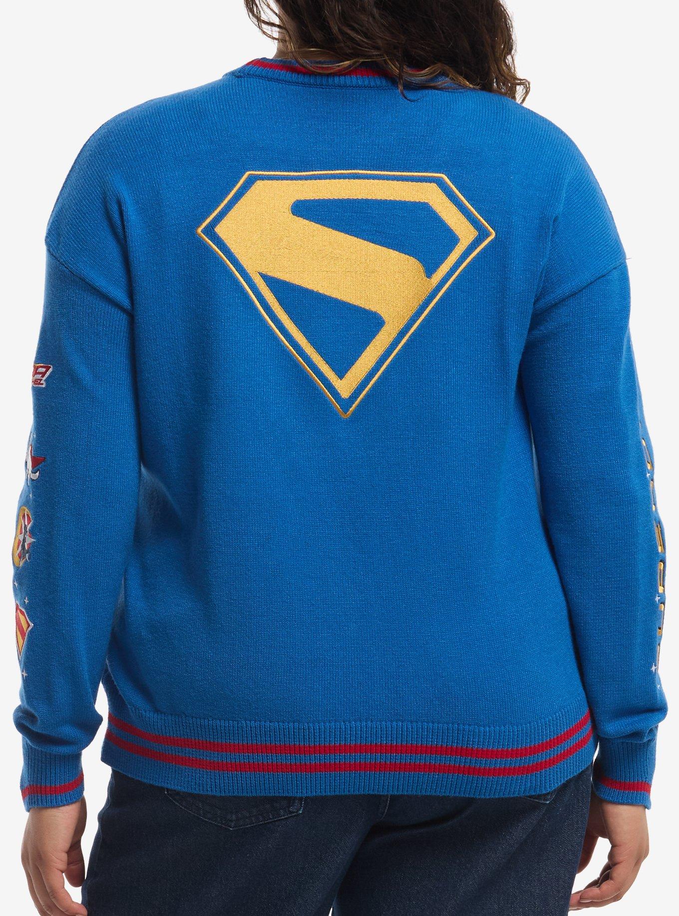 Her Universe DC Comics Supergirl Badges Plus Size Cardigan Her Universe Exclusive, , hi-res