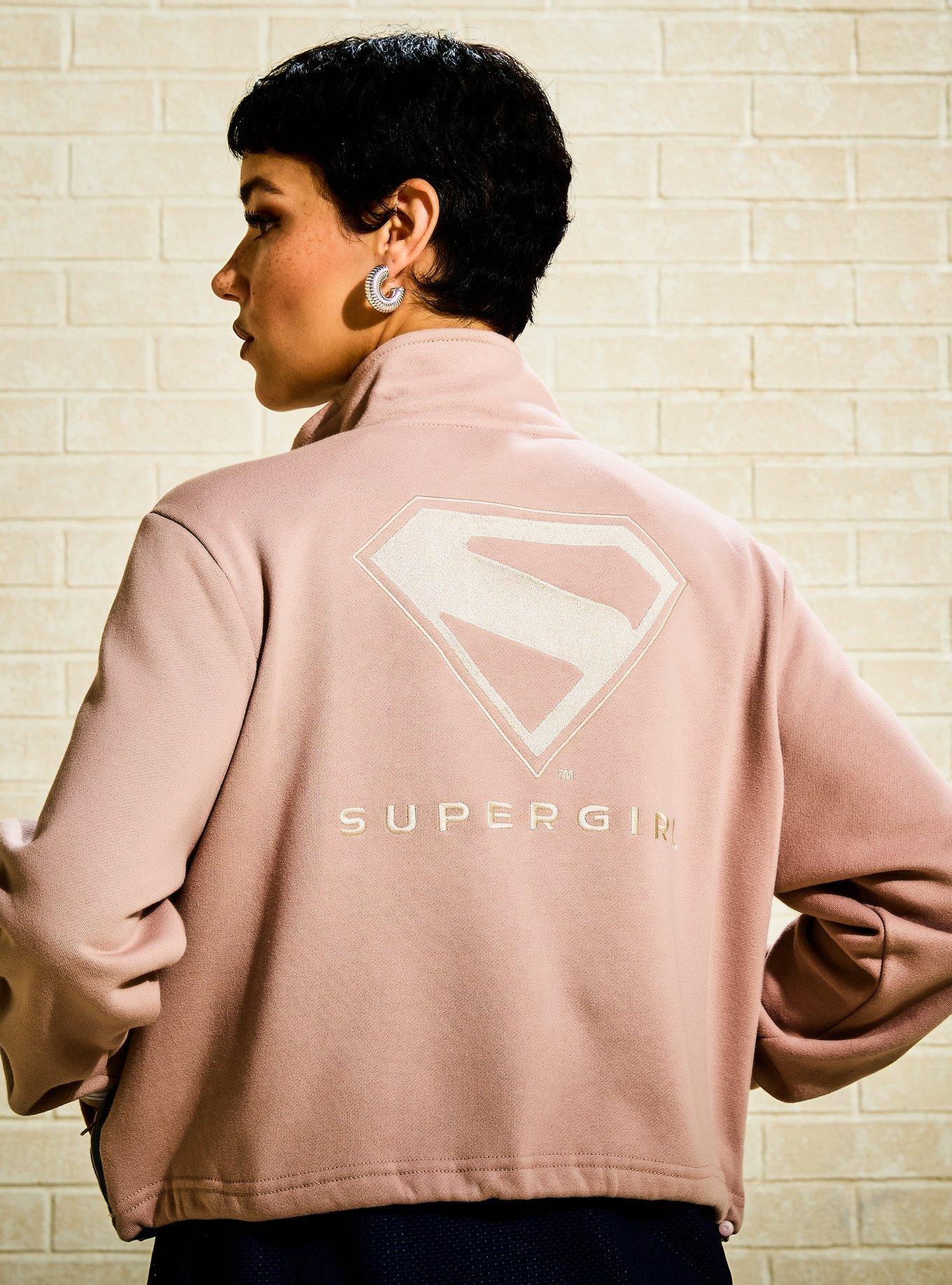 Her Universe DC Comics Supergirl Krypton Cityscape Cropped Quarter-Zip Crewneck Her Universe Exclusive, , hi-res