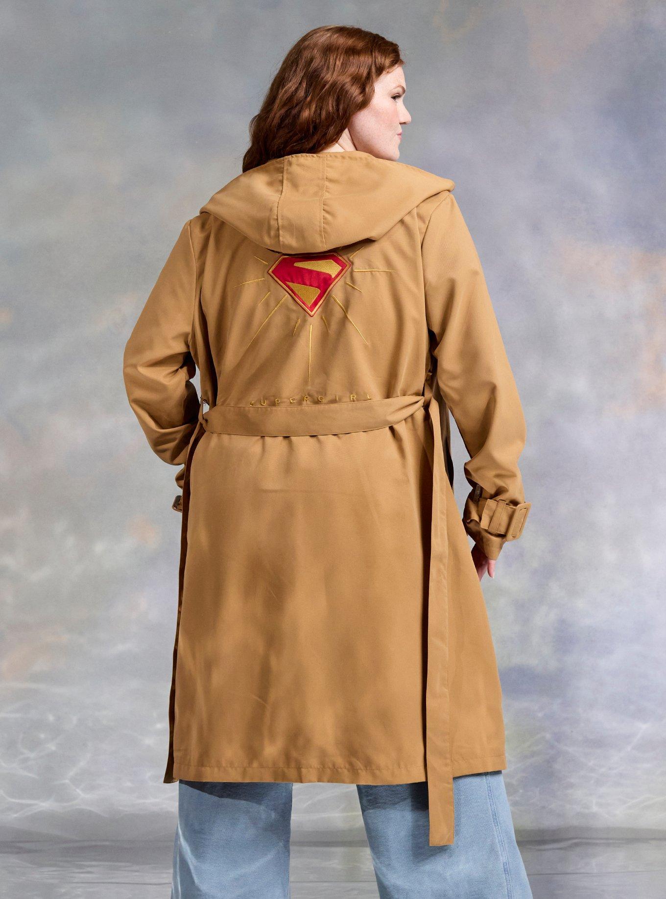 Her Universe DC Comics Supergirl Kara Plus Size Trench Coat Her Universe Exclusive, , hi-res