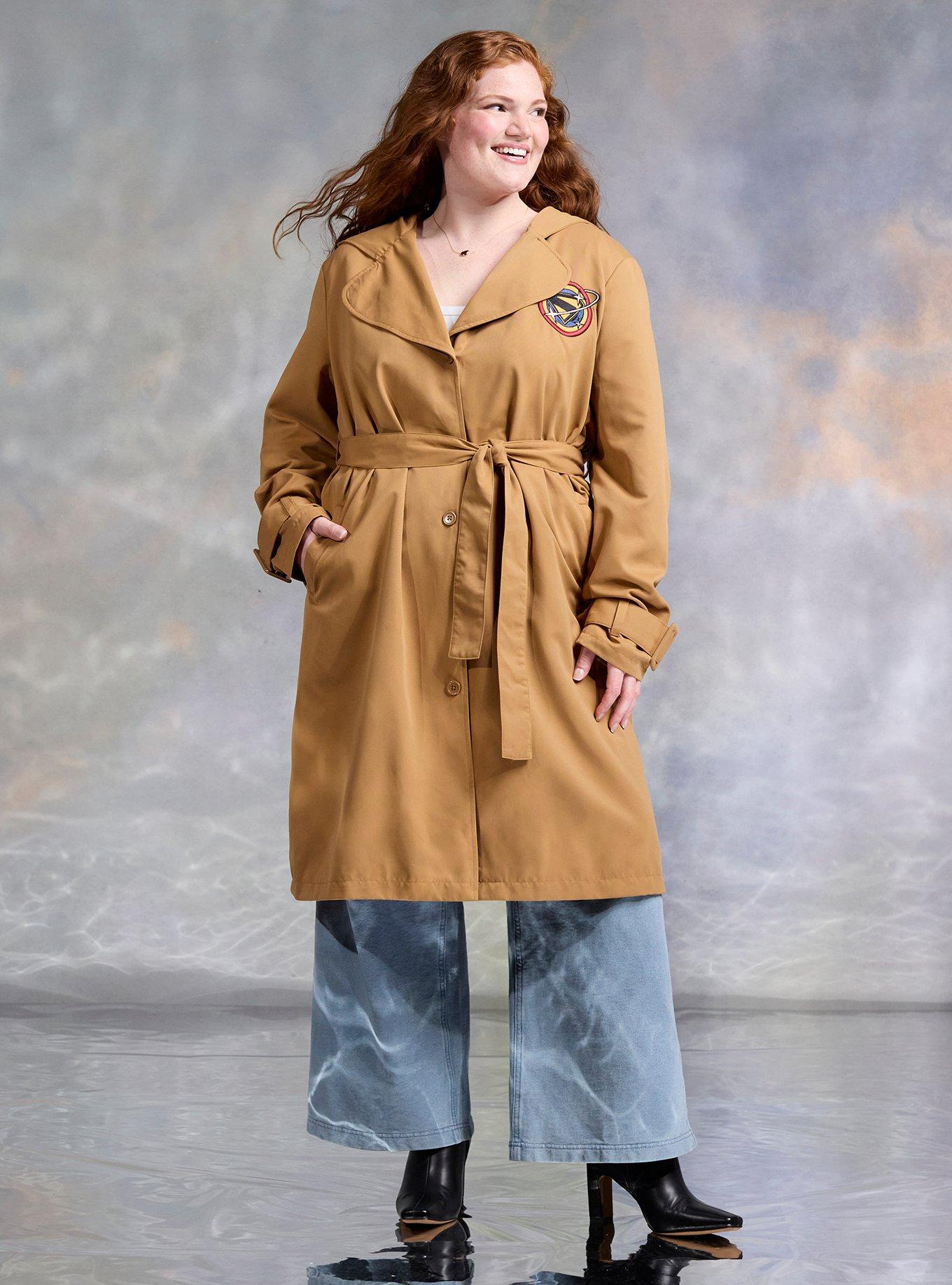 Her Universe DC Comics Supergirl Kara Plus Size Trench Coat Her Universe Exclusive, MULTI, alternate