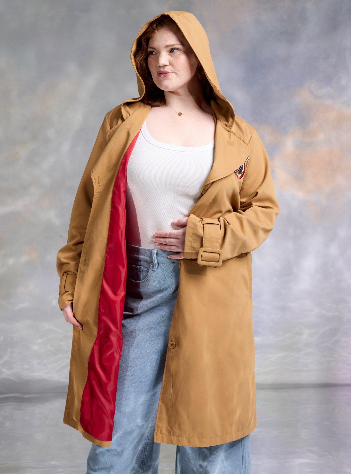 Her Universe DC Comics Supergirl Kara Plus Size Trench Coat Her Universe Exclusive, MULTI, alternate