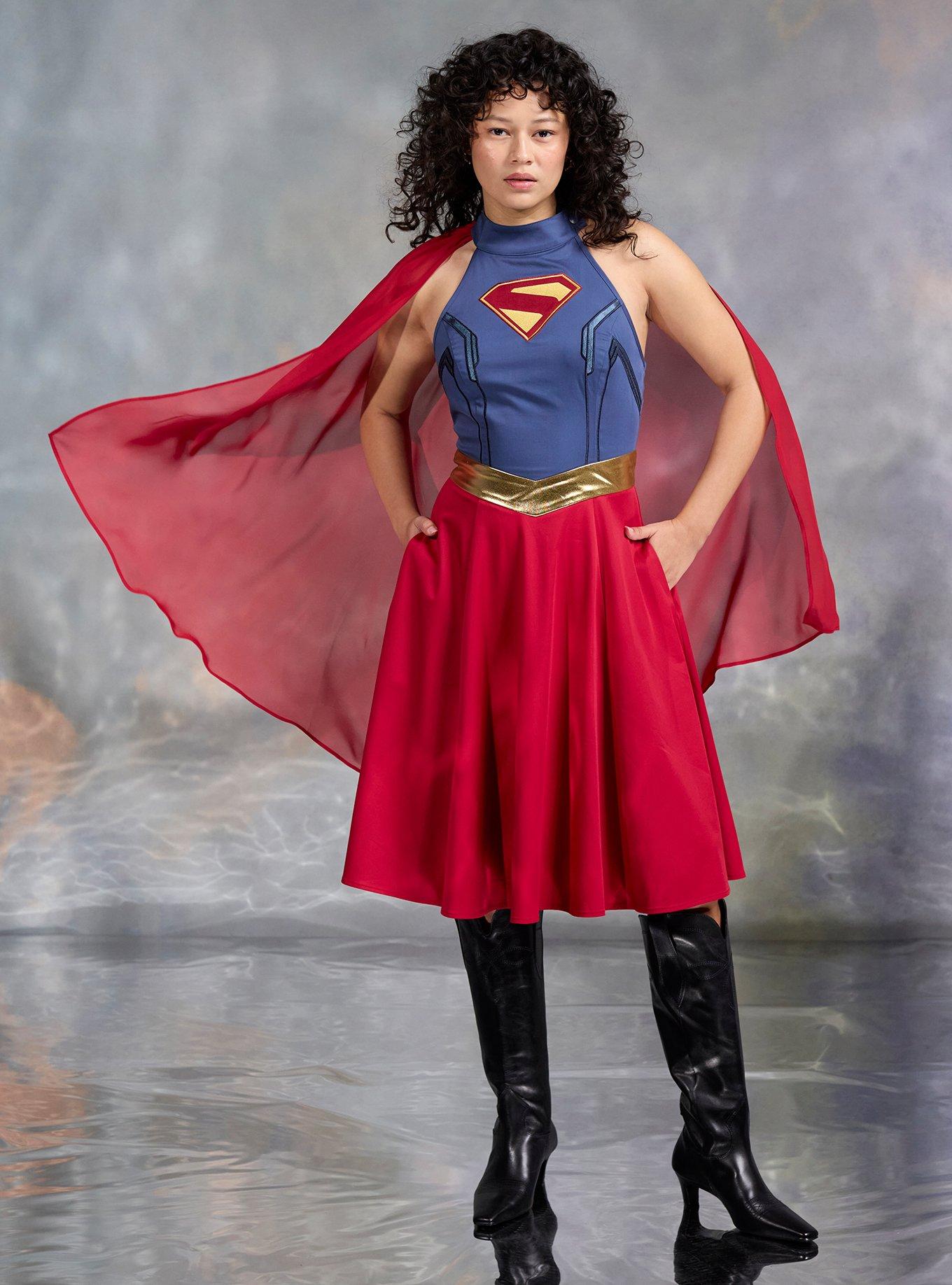 Her Universe DC Comics Supergirl Dress with Removable Cape Her Universe Exclusive, , hi-res