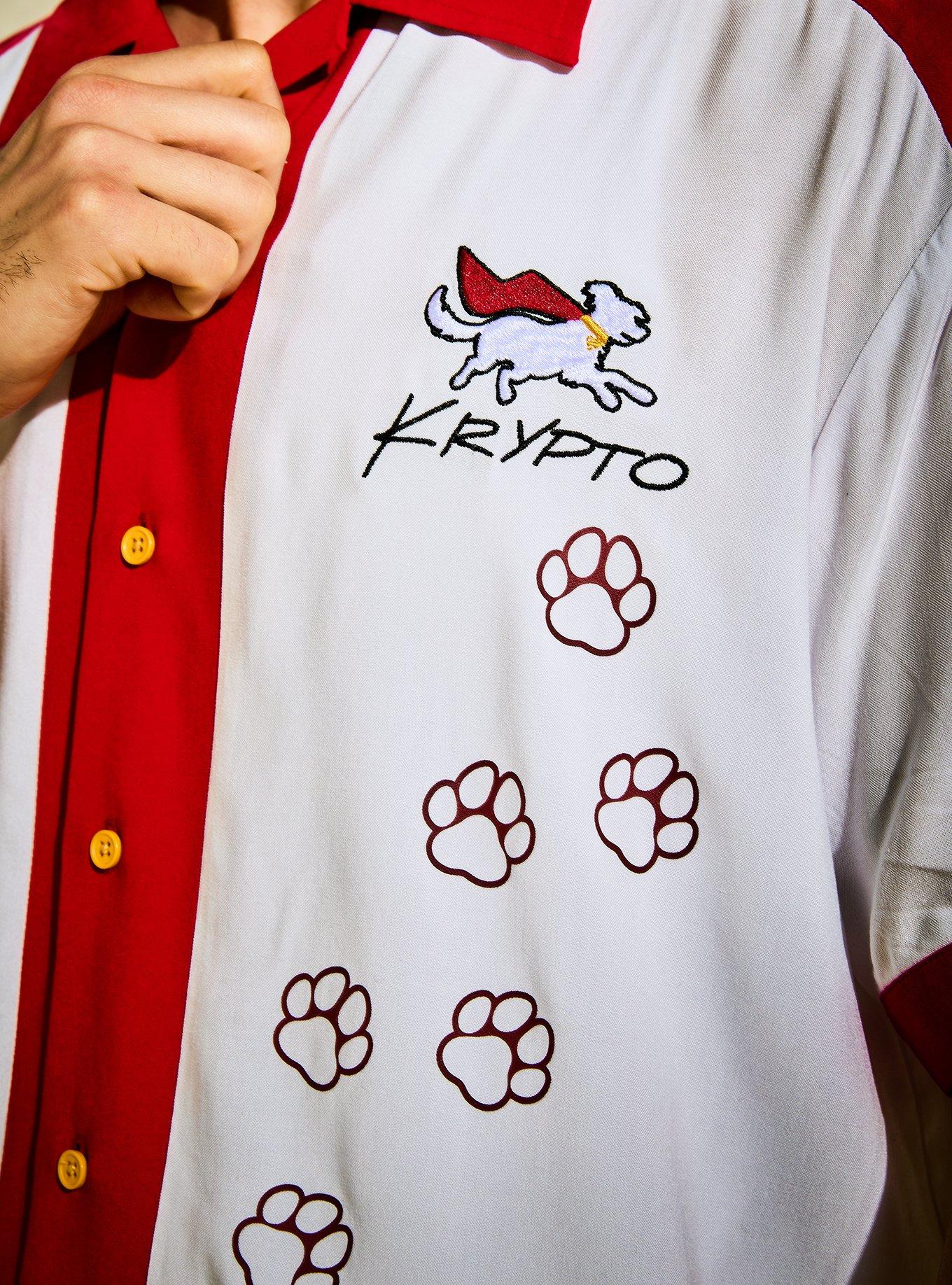 Our Universe DC Comics Supergirl Krypto Paw Prints Woven Button-up Our Universe Exclusive, MULTI, alternate