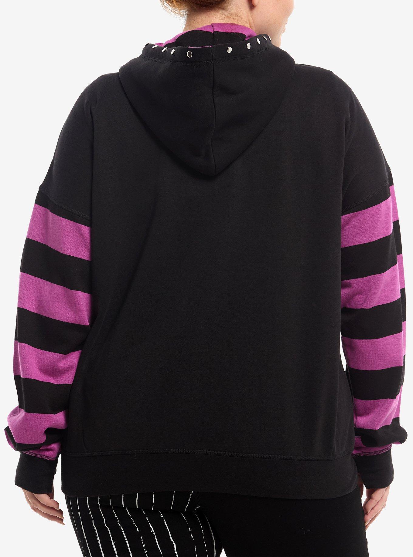 Her Universe The Nightmare Before Christmas Jack Stripe Hoodie Plus Size, , hi-res