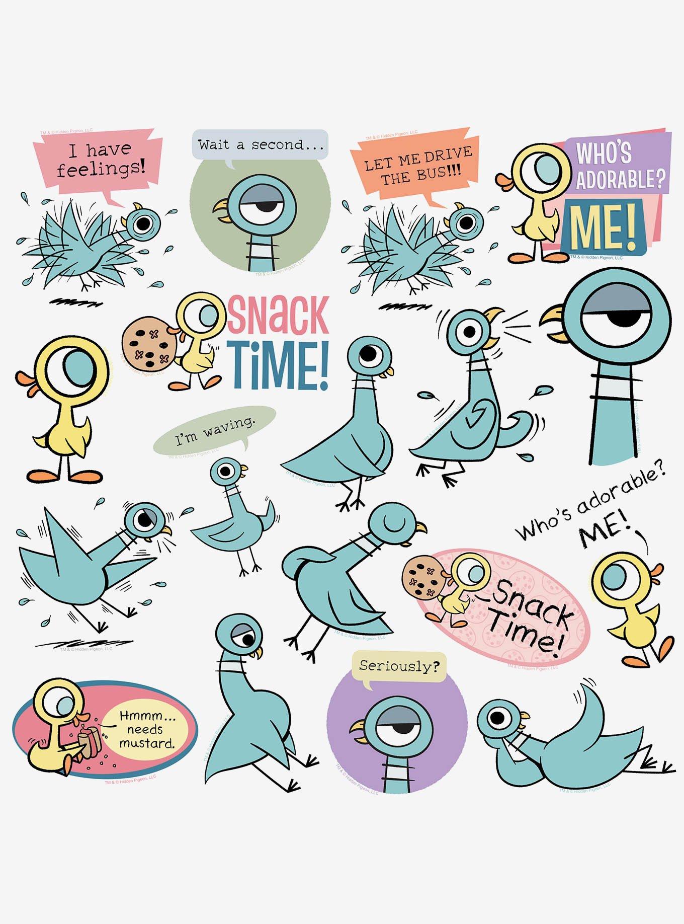 The Pigeon Hidden Pigeon Miscellaneous 100ct Sticker Pack, , alternate