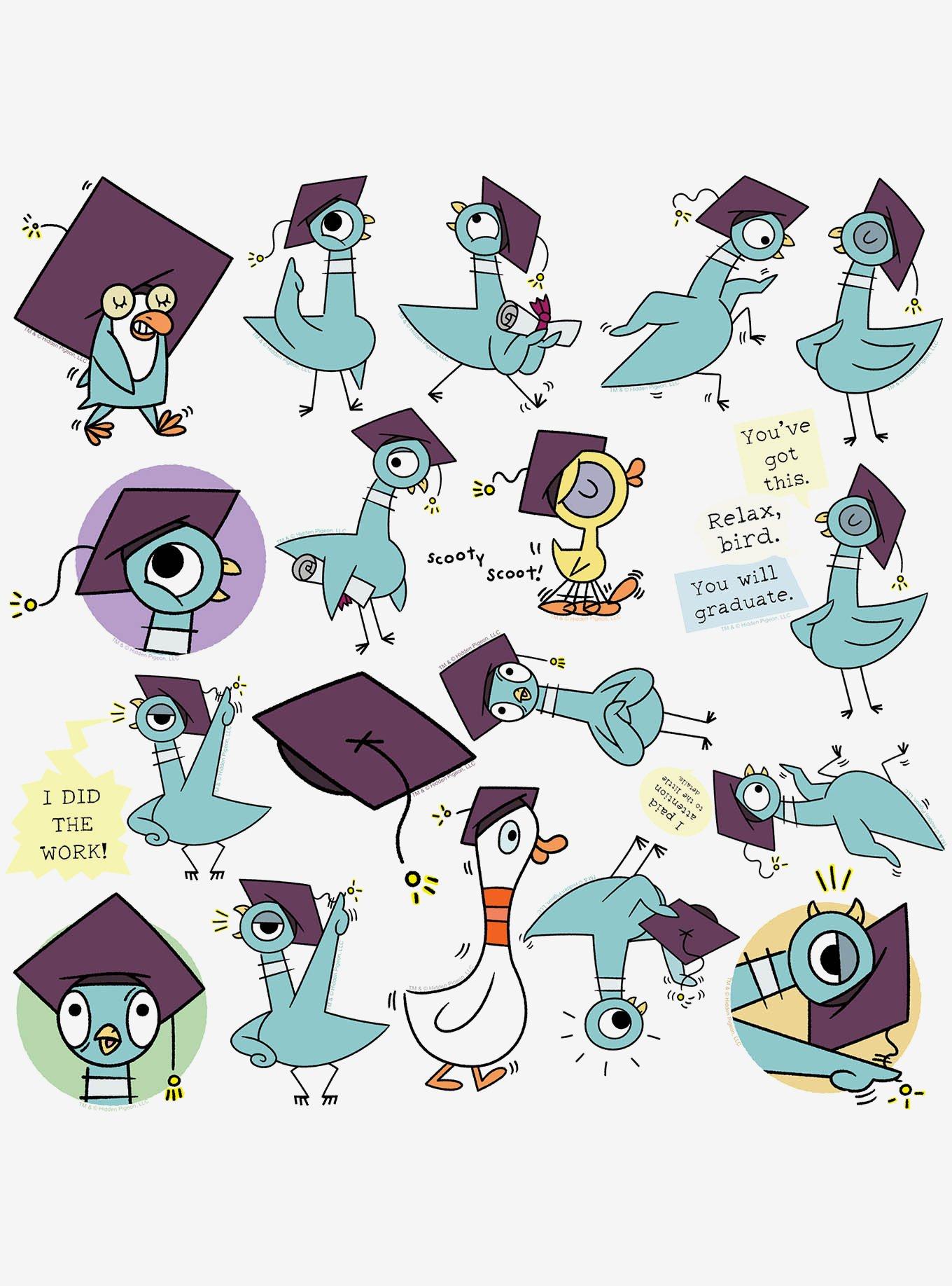 The Pigeon Graduation Celebration S Miscellaneous 100ct Sticker Pack, , alternate