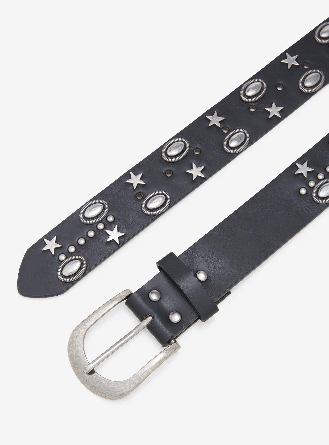 Black Star & Oval Stud Belt, , hi-res
