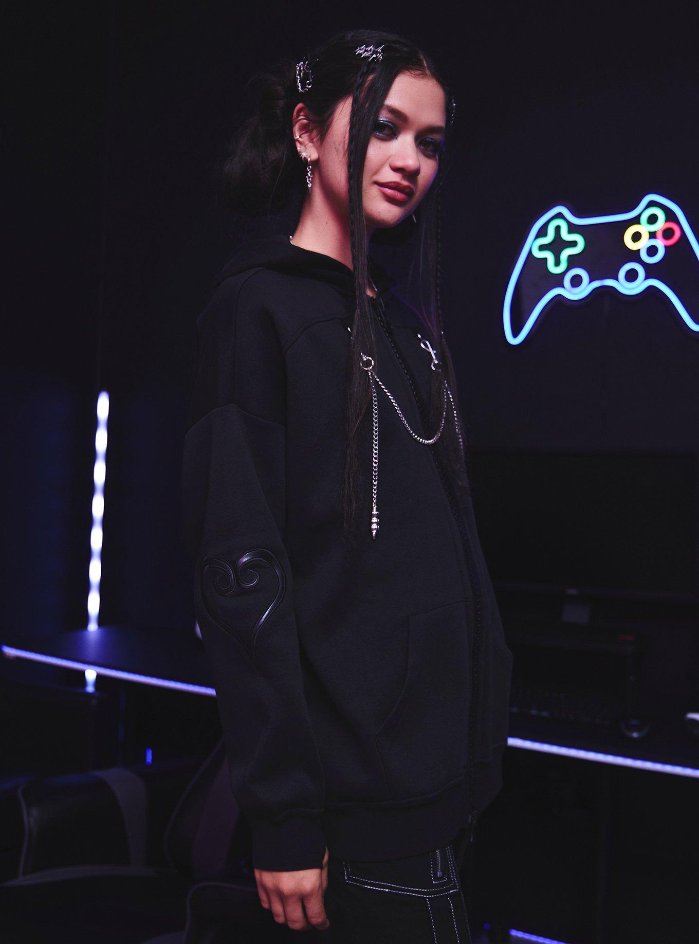 Her Universe Disney Kingdom Hearts Organization XIII Girls Oversized Hoodie, MULTI, alternate - view 4