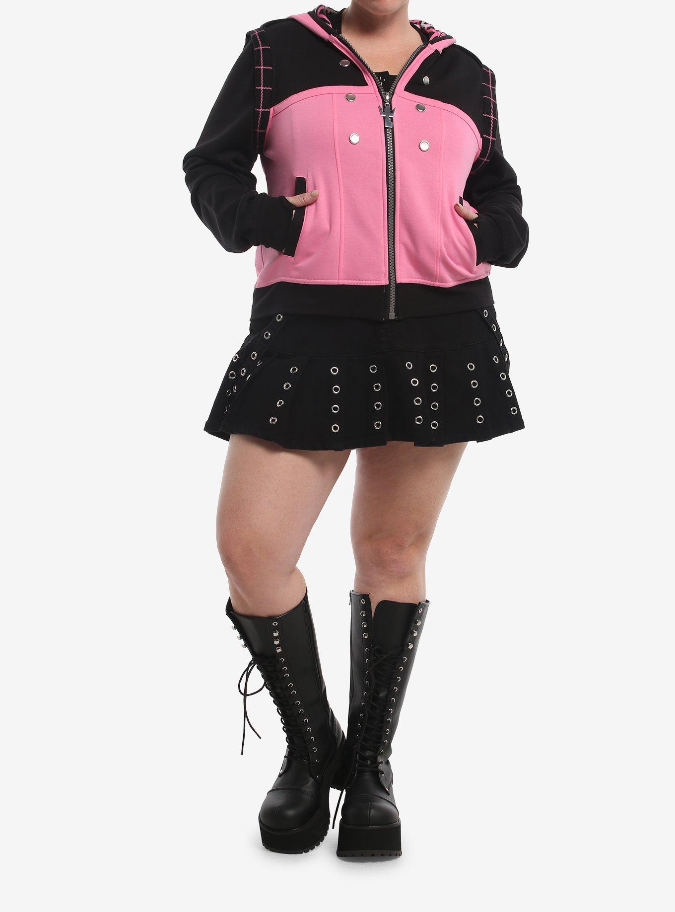 Her Universe Disney Kingdom Hearts Kairi Girls Convertible Hoodie Plus Size, BLACK, alternate - view 3