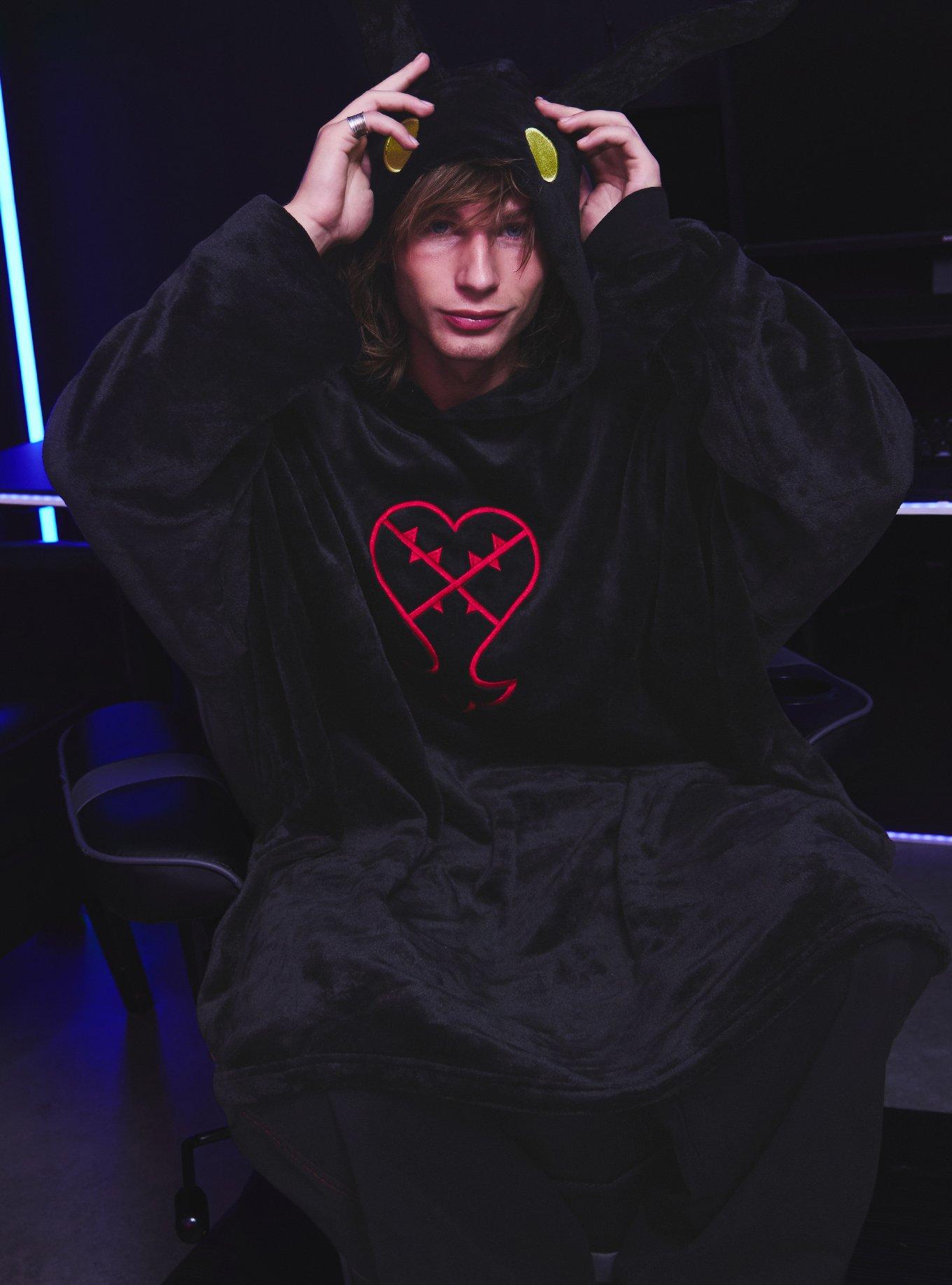 Our Universe Disney Kingdom Hearts Heartless Fuzzy Oversized Hoodie, , alternate - view 4