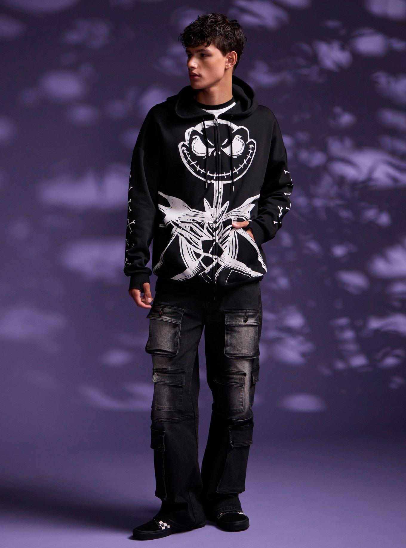 Our Universe The Nightmare Before Christmas Jack Skellington Hoodie, BLACK, alternate - view 3