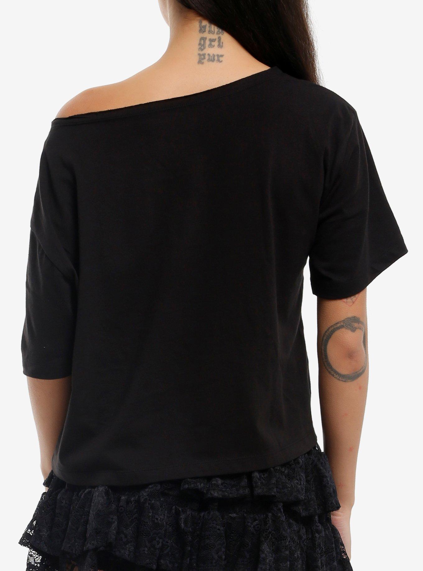 Cinnamoroll Sky Outline Girls Off-Shoulder T-Shirt, MULTI, alternate