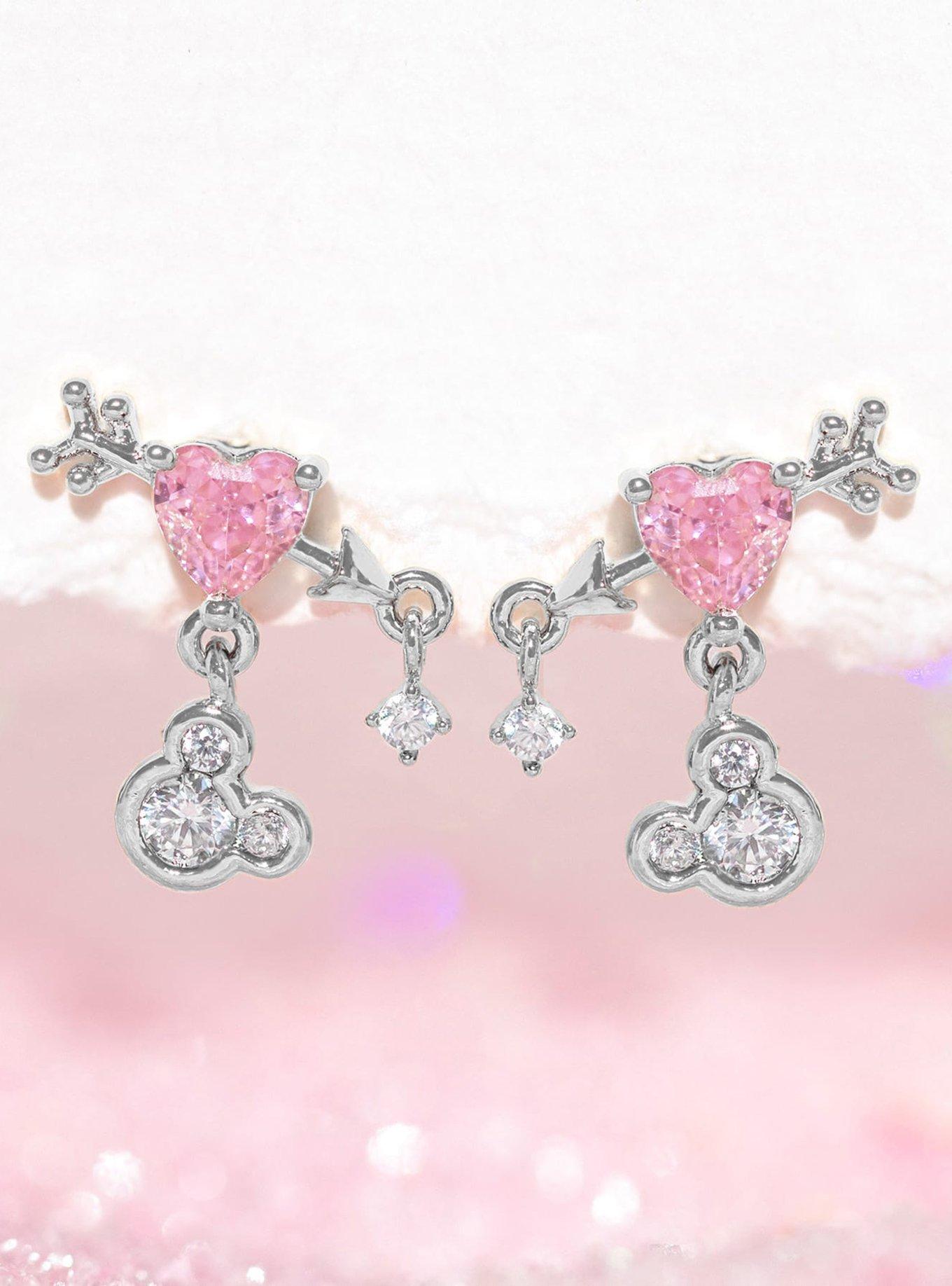 Disney X Girls Crew Mickey Mouse Heartstruck Drop Earrings, , alternate - view 3