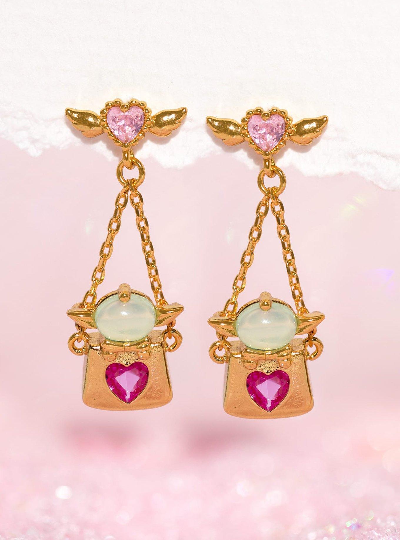 Star Wars X Girls Crew Grogu Cupid Basket Drop Earrings, , alternate - view 3