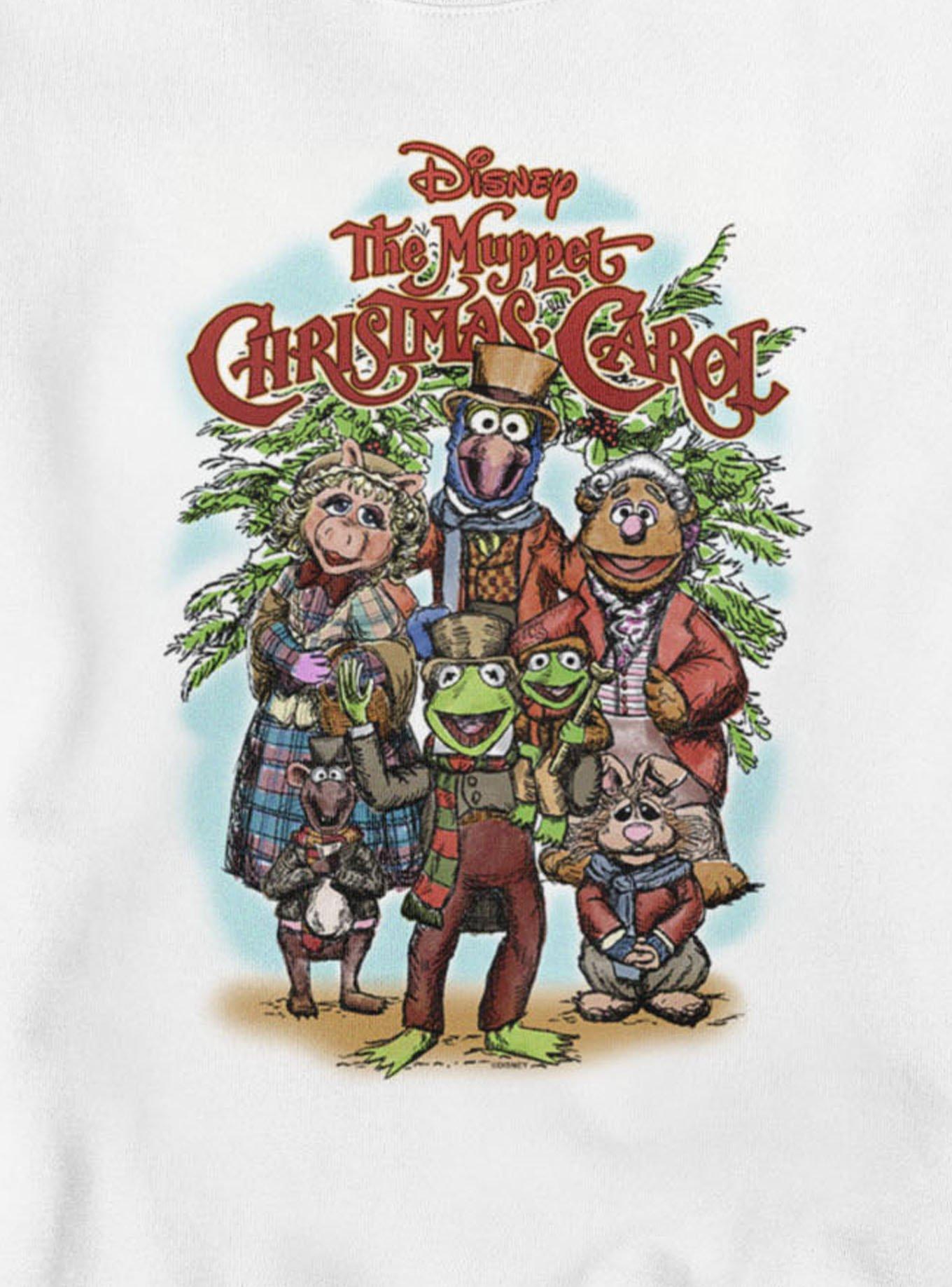Disney The Muppets Christmas Carol Group Shot Drawing Sweatshirt Hot Topic Exclusive, , hi-res