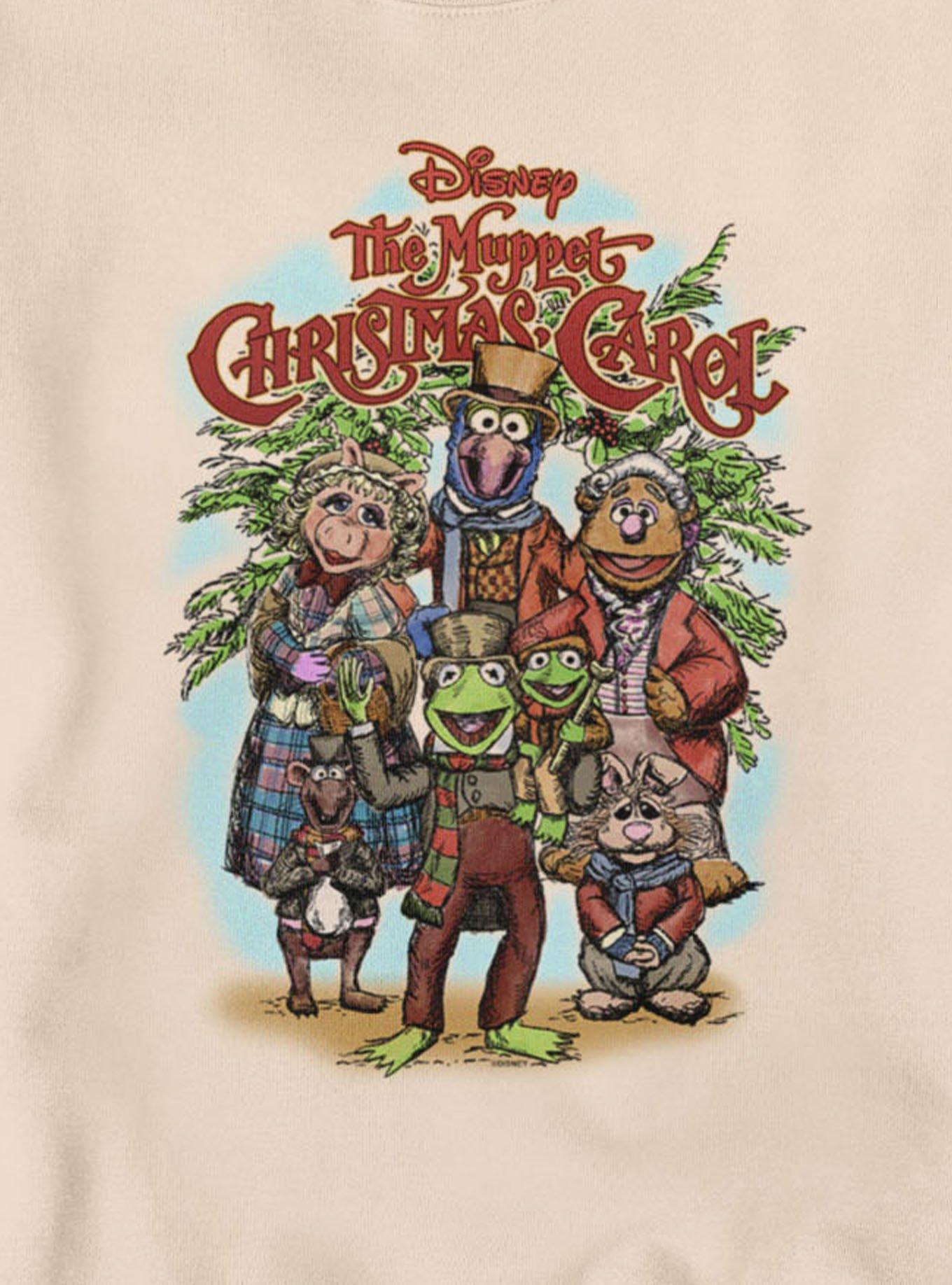 Disney The Muppets Christmas Carol Group Shot Drawing Sweatshirt Hot Topic Exclusive, SAND, alternate