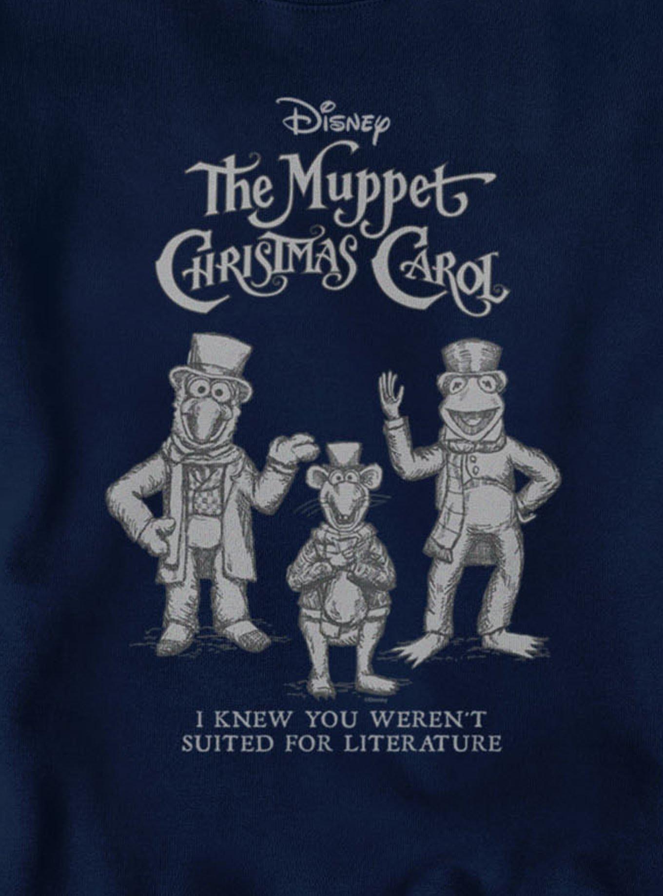 Disney The Muppets Christmas Carol Not Suited For Literature Kermit Gonzo Rizzo Sweatshirt, , hi-res