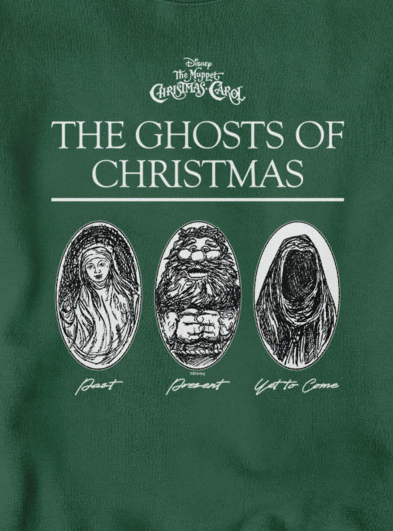 Disney The Muppets Christmas Carol Ghosts Of Christmas Sweatshirt Hot Topic Exclusive, FOREST GREEN, alternate