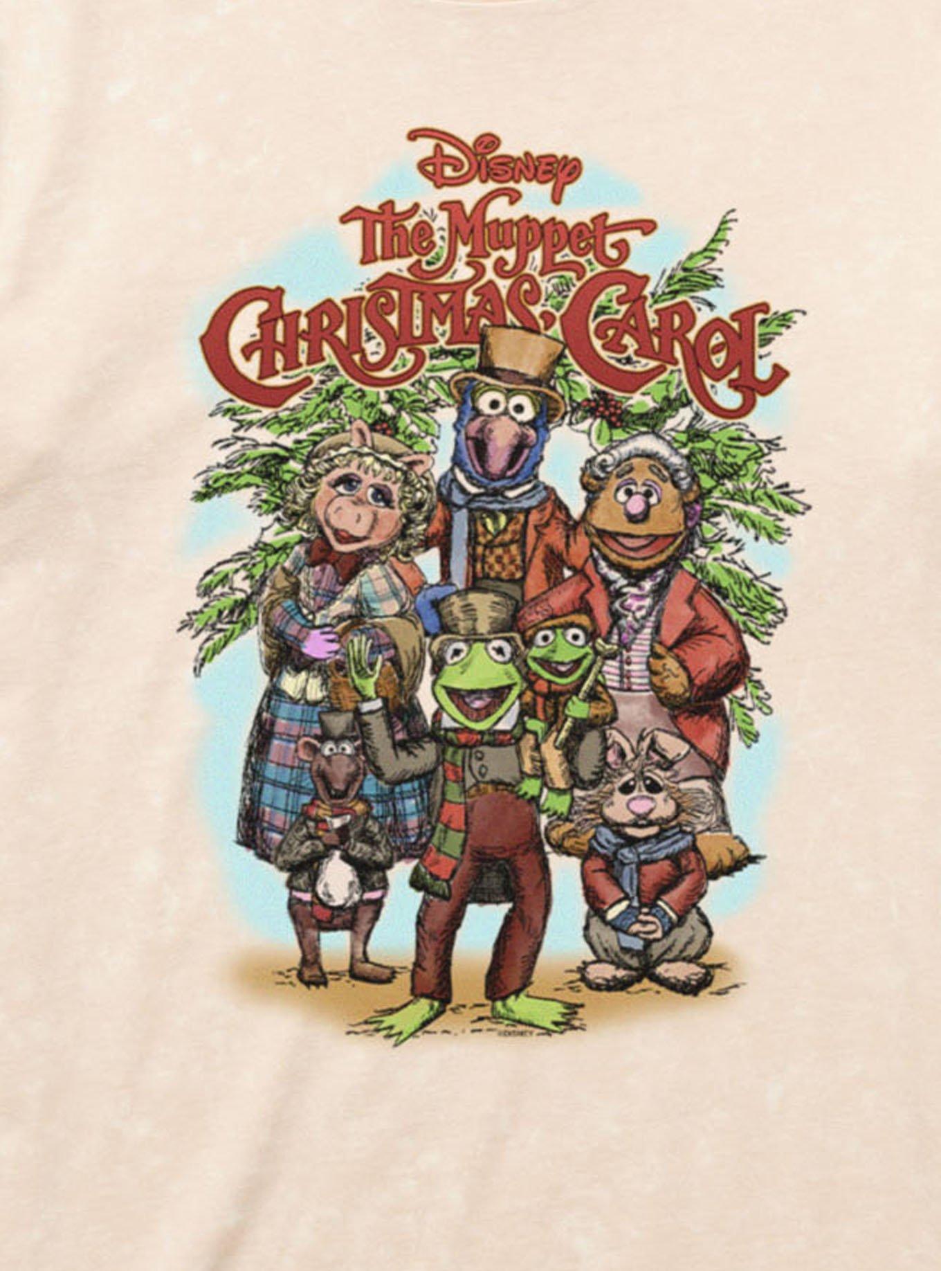Disney The Muppets Christmas Carol Group Shot Drawing Mineral Wash T-Shirt Hot Topic Exclusive, , hi-res